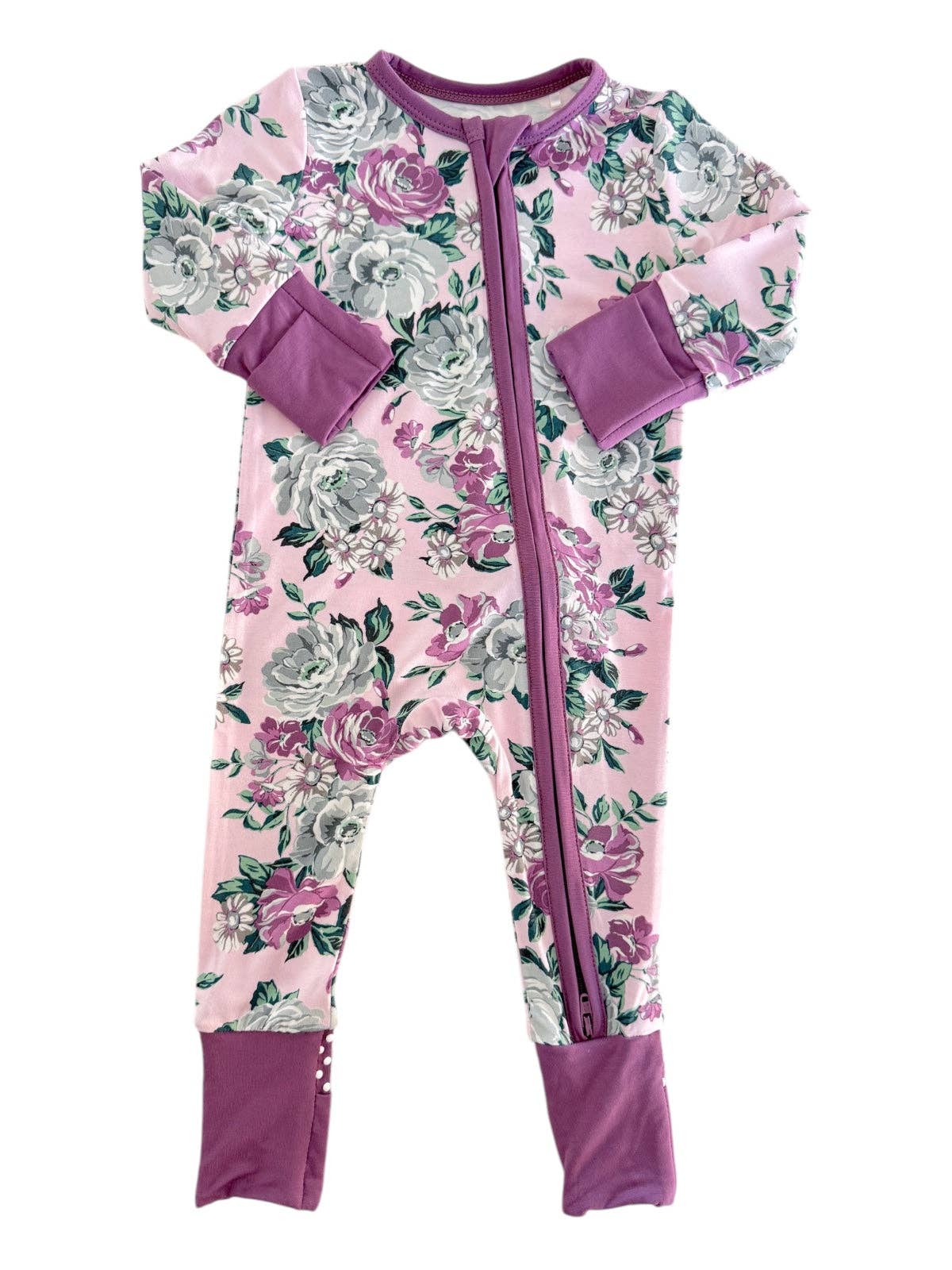2-Way Zip Romper, Blissful Blossoms