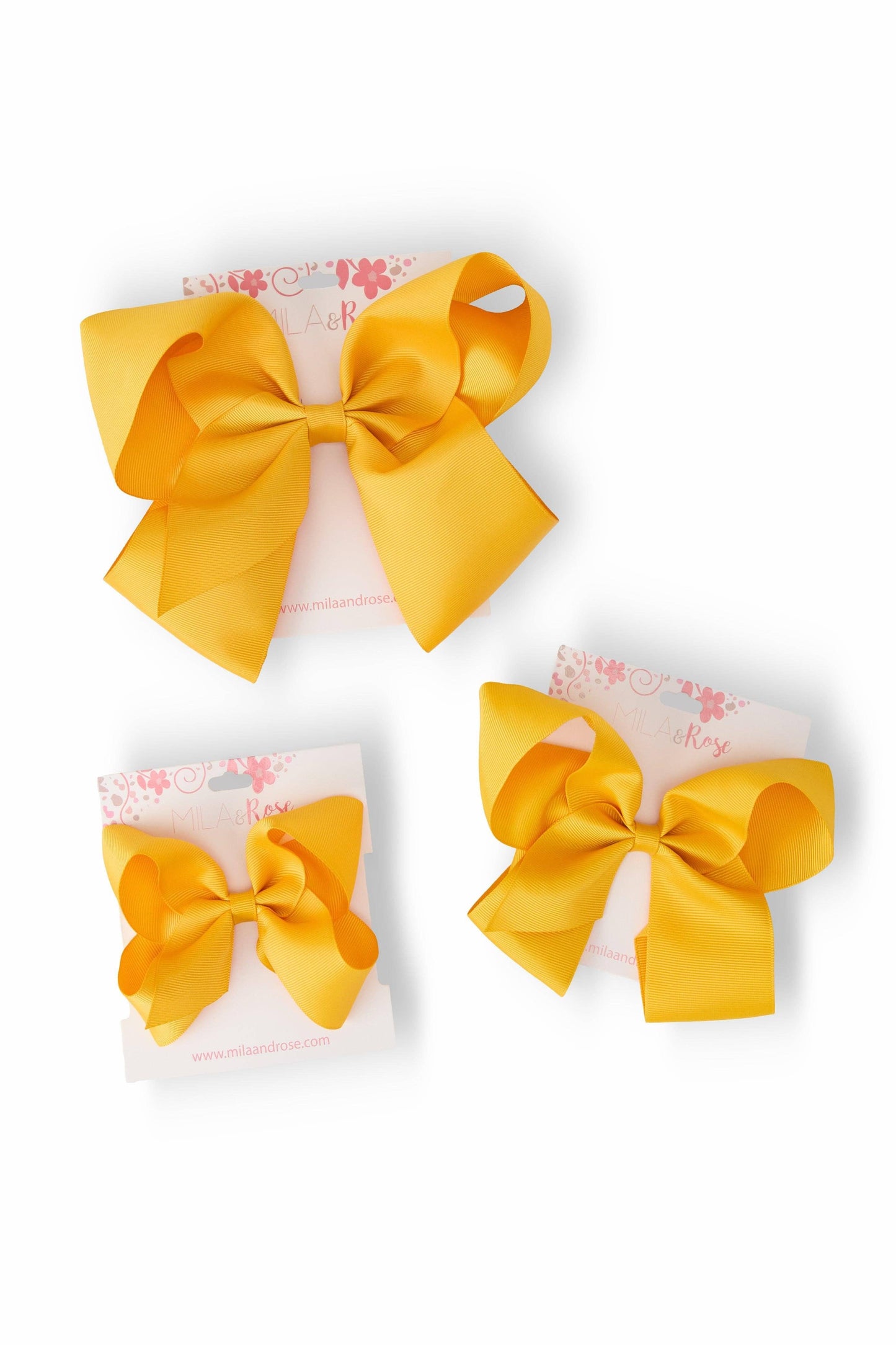 Mustard Grosgrain Hair Bow
