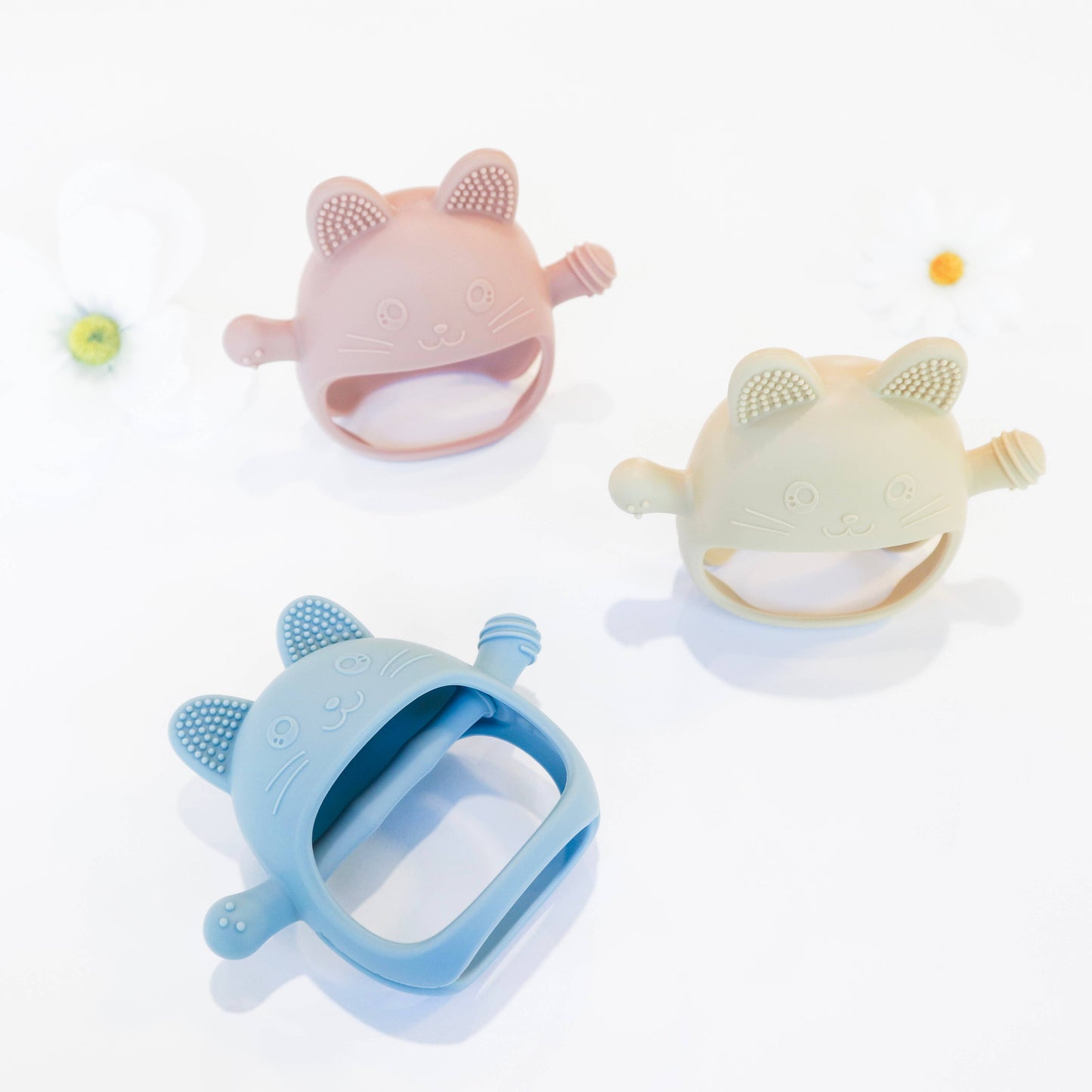 Cat Teething Mitt - Cream