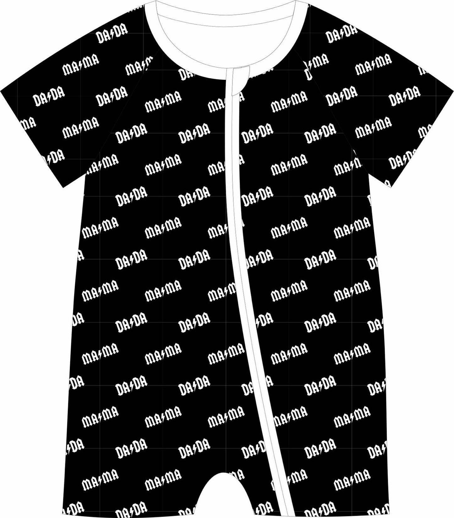 Summer Boys Shortie Romper - Lightning Bolts