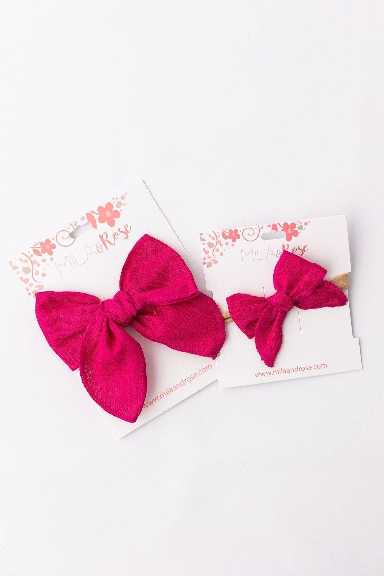 Classic Hair Bow - Fuchsia