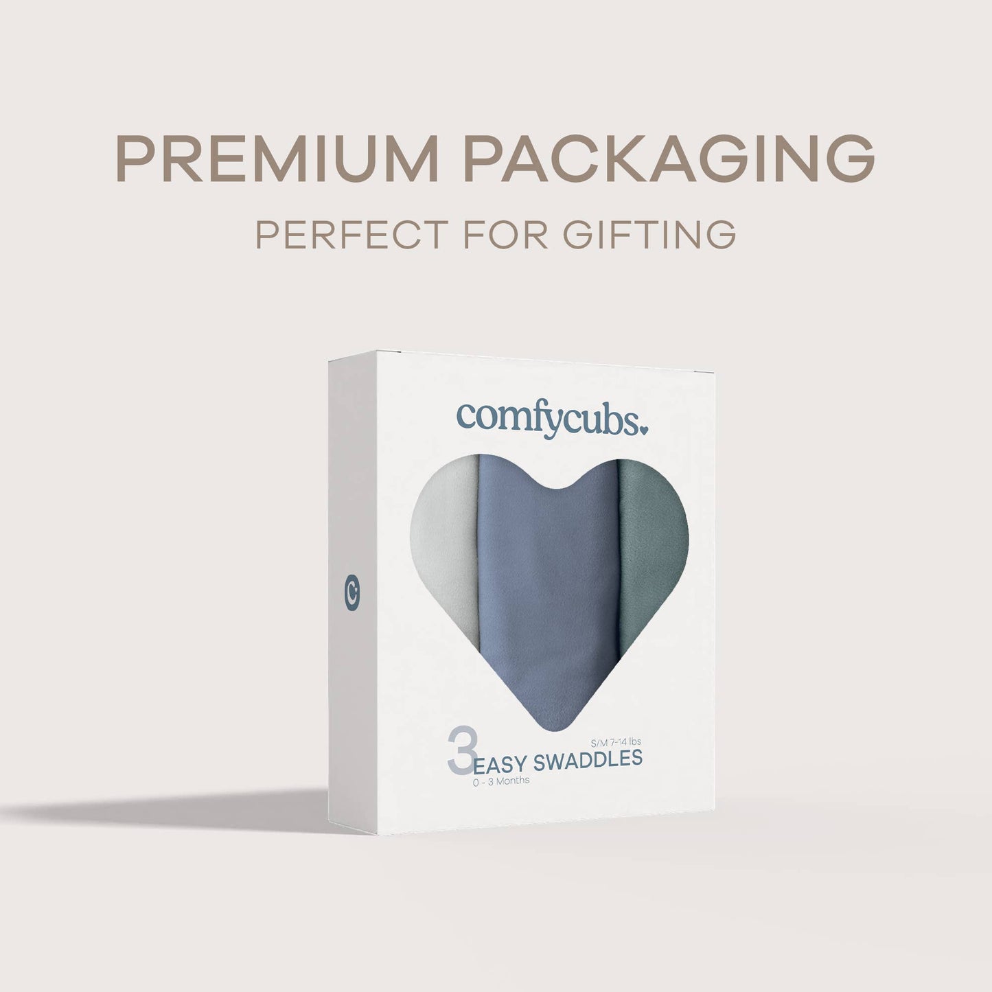 Baby Easy Swaddle Blankets - Pack of 3 by Comfy Cubs