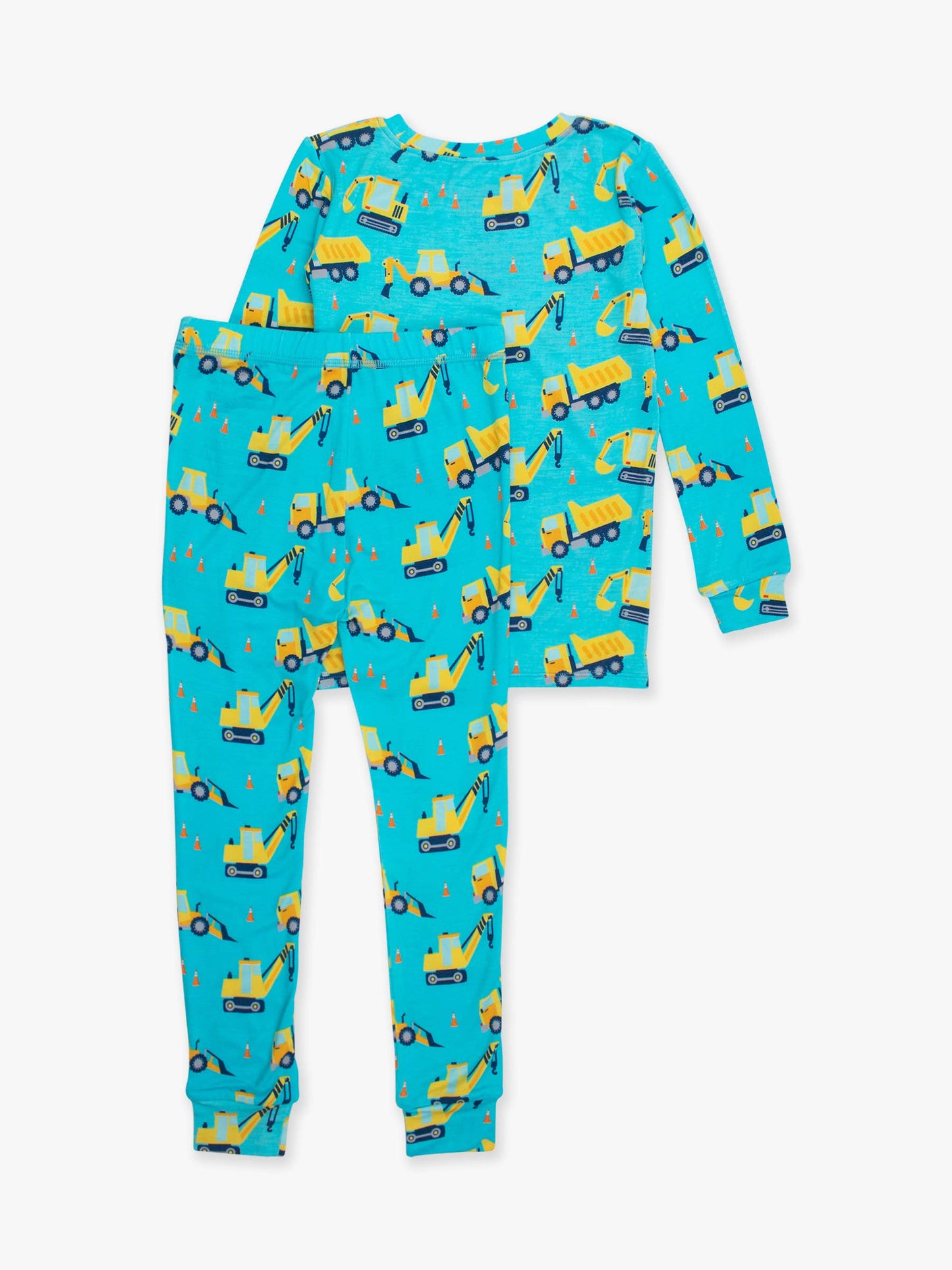 SoftSnooze™ Kids Bamboo Viscose Under Construction Long Sleeve Pajama Set