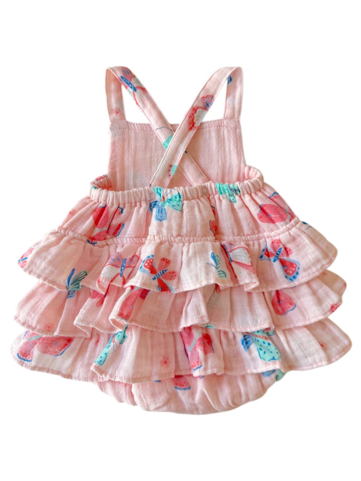 Whimsical Butterflies / Muslin Ruffle Sunsuit