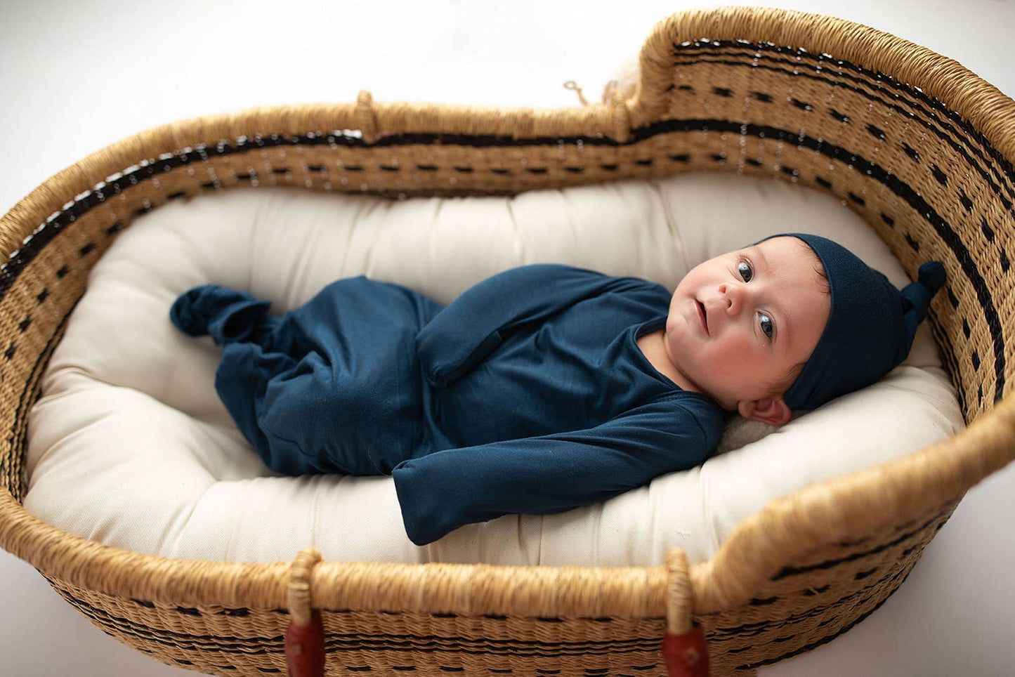 Navy Blue Knotted Gown