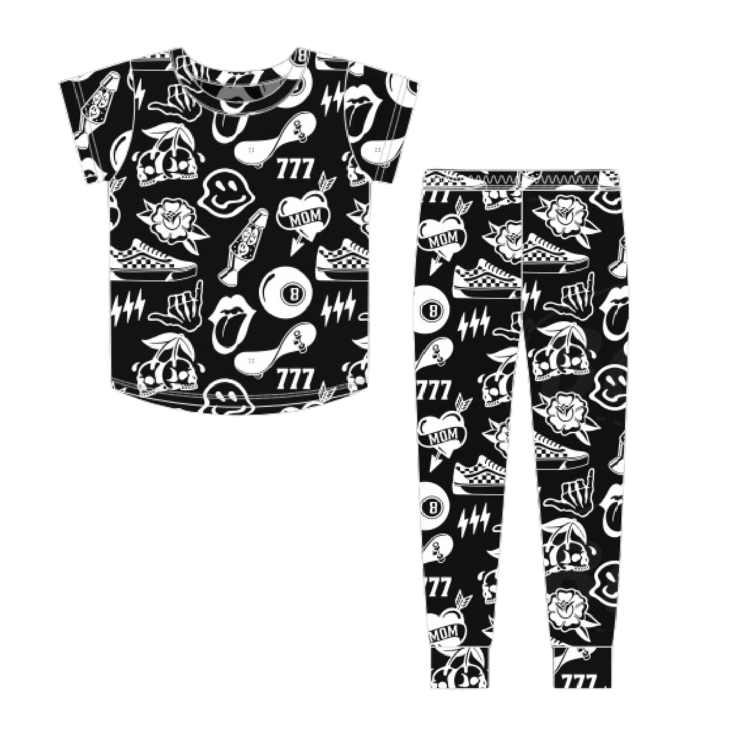 Bamboo Two Piece Set in Warped Tour Midnight Edition