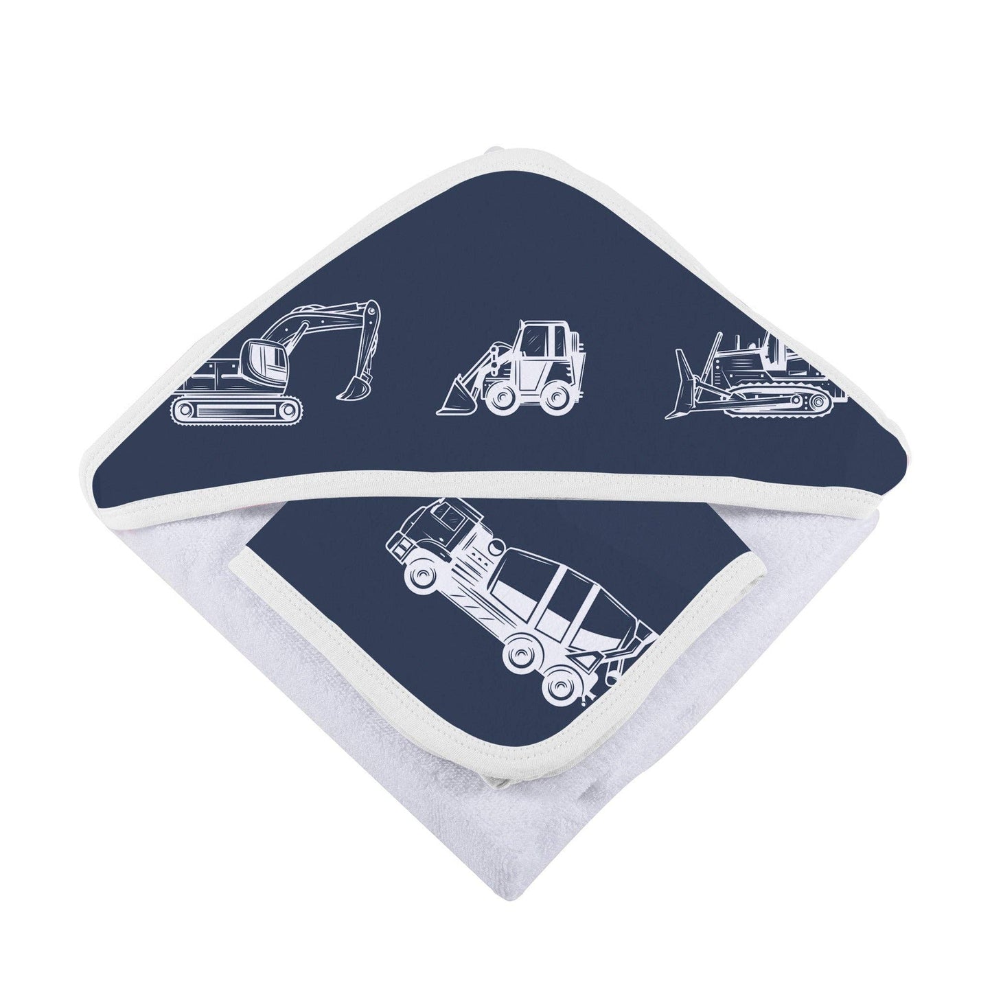 Dump Trucks & Diggers Hooded Towel and Washcloth Set