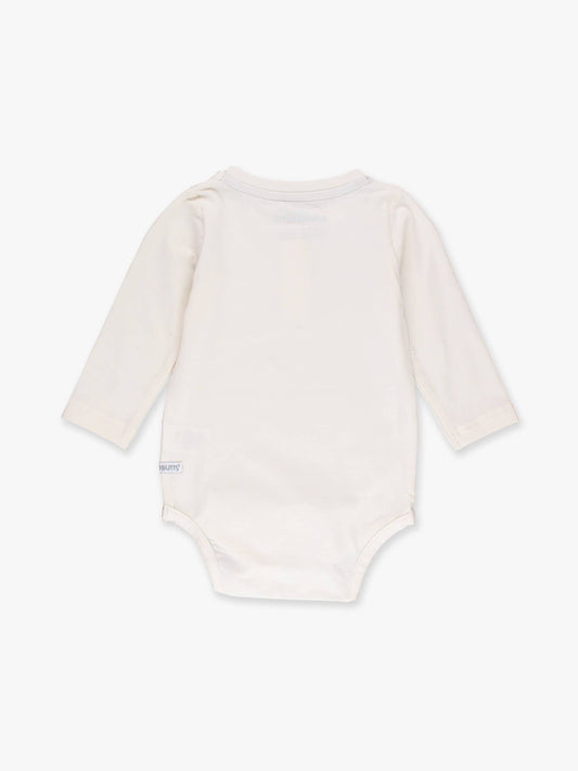 Baby Boys Ivory Knit Long Sleeve 2-Button Henley Bodysuit