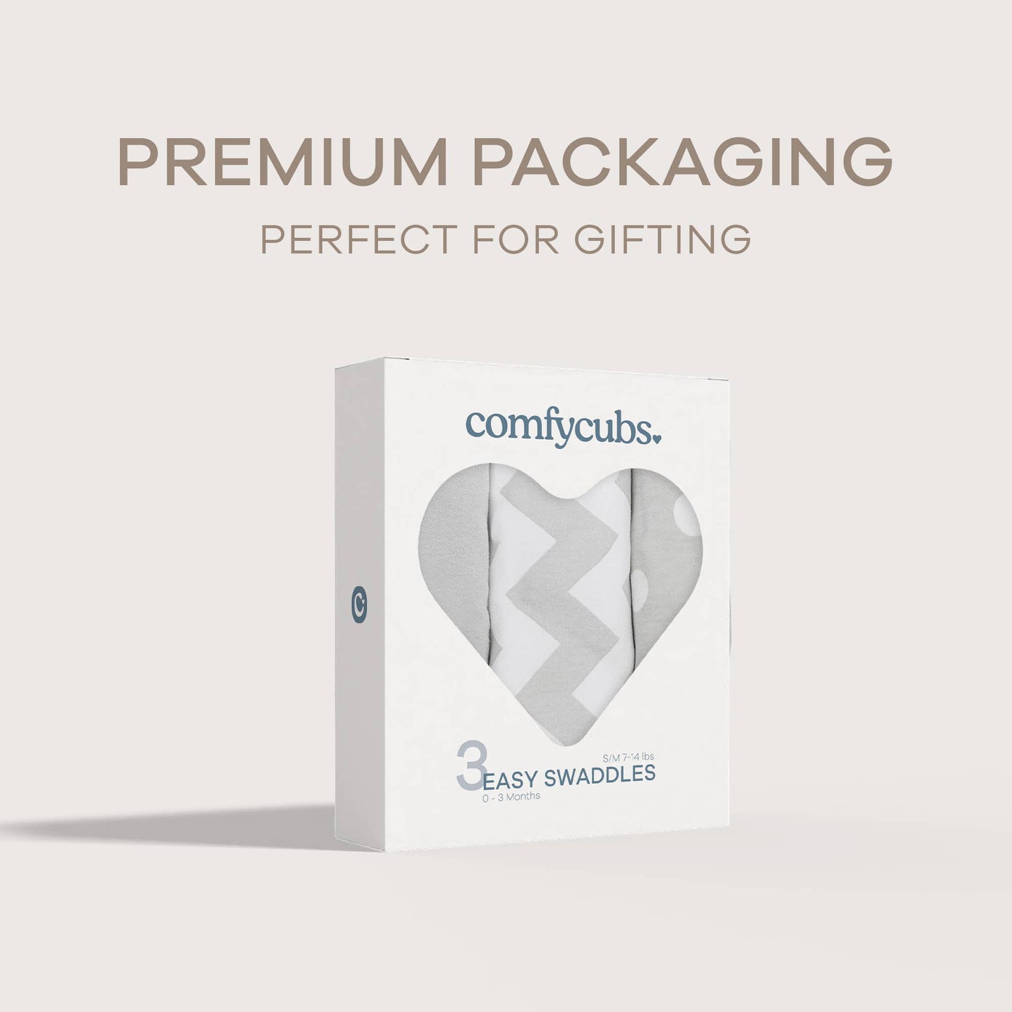 Baby Easy Swaddle Blankets - Pack of 3 by Comfy Cubs