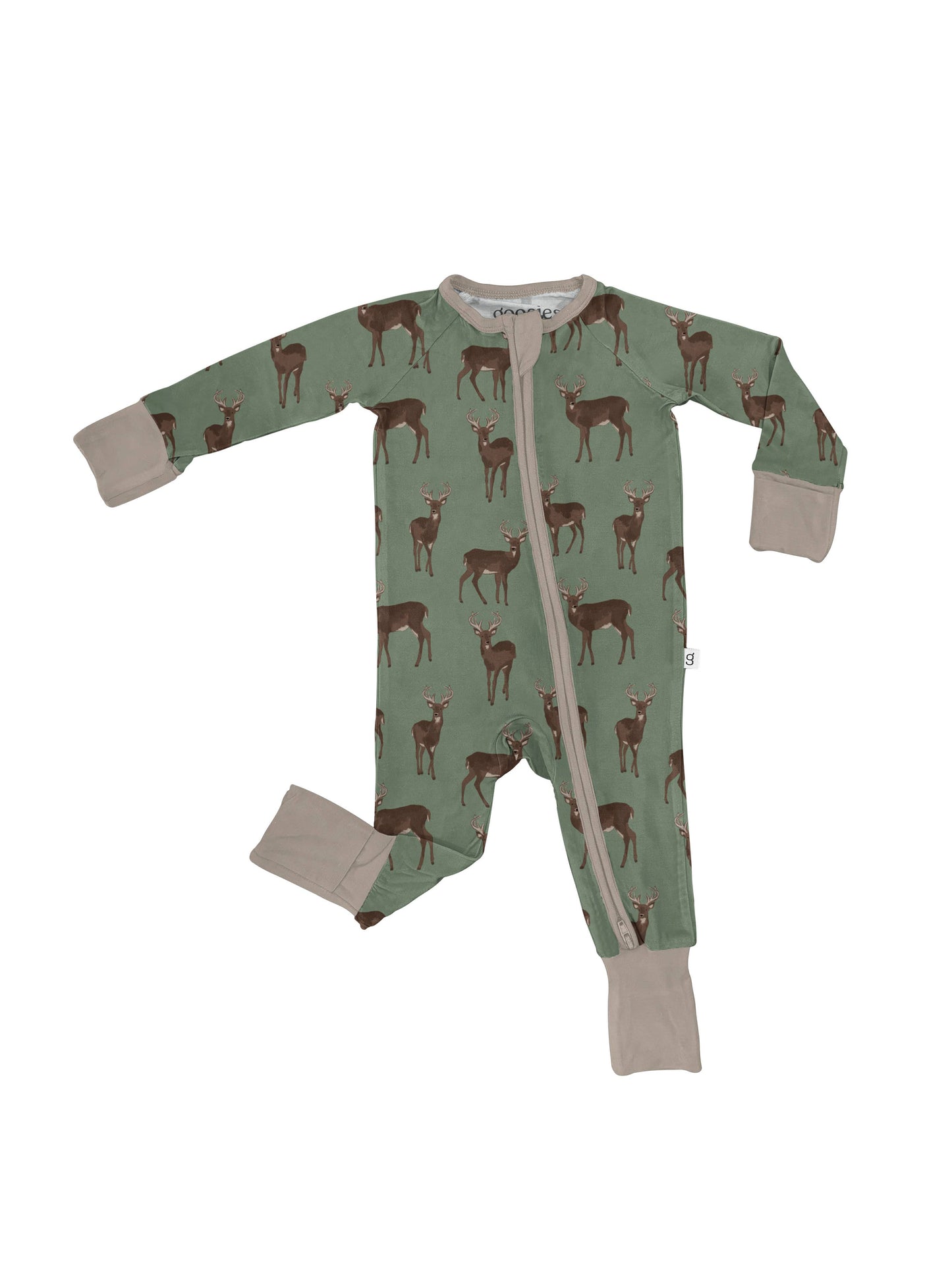 Deer - LS Convertible Zip PJs