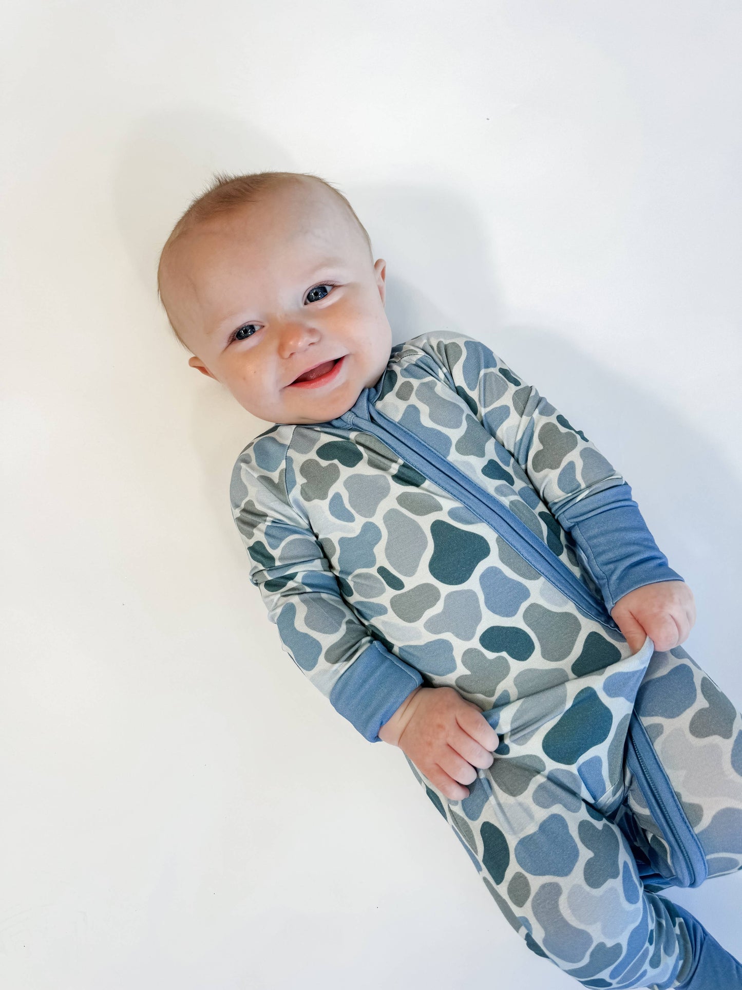 Watercolor Camo - Convertible Zip Pajamas