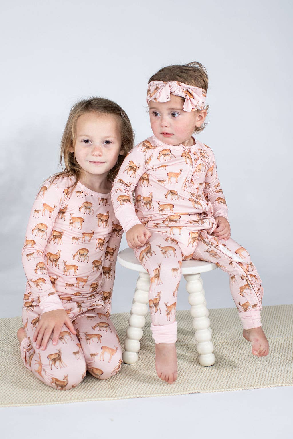 Does & Fawns - LS Convertible Zip PJs