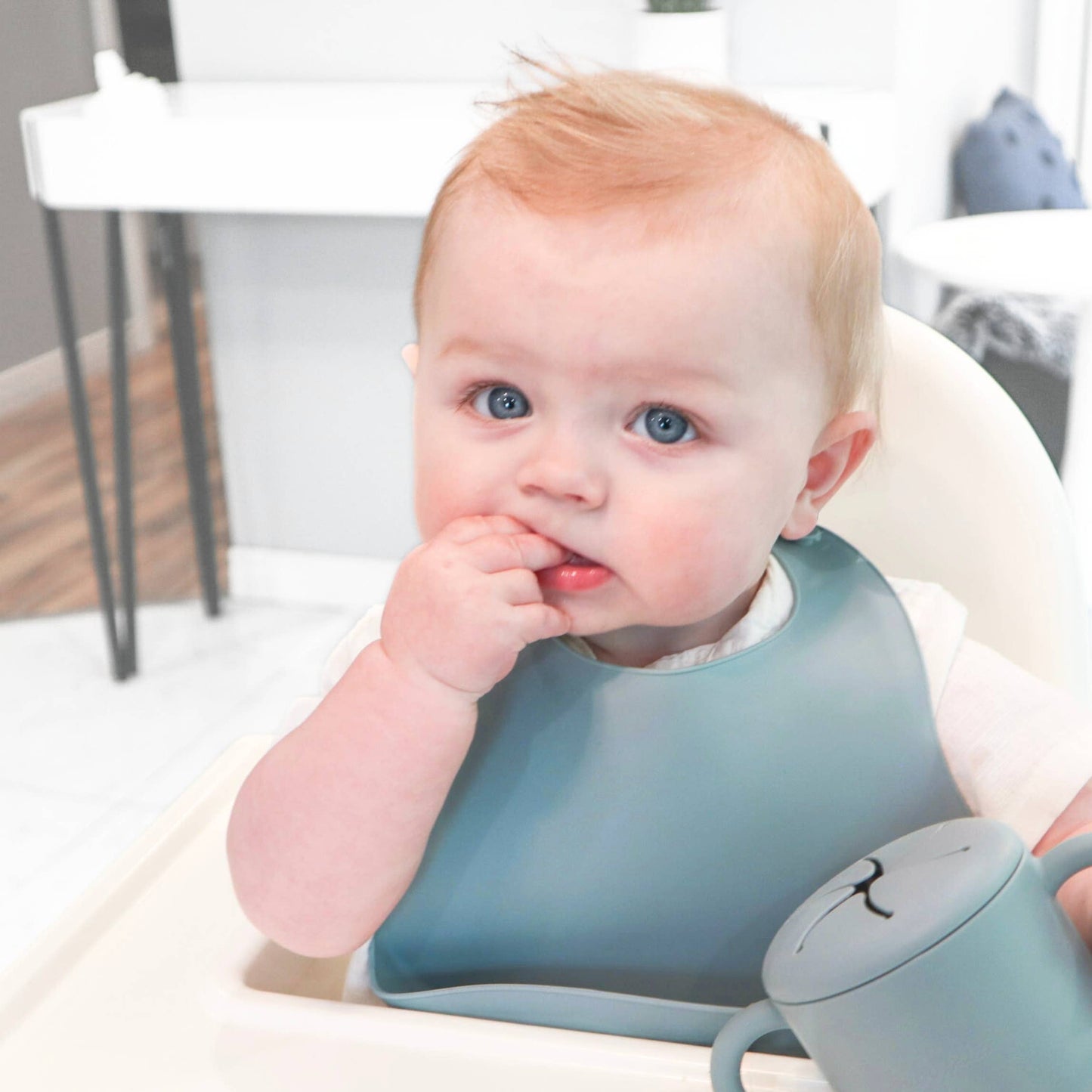 Silicone Bib - Almond