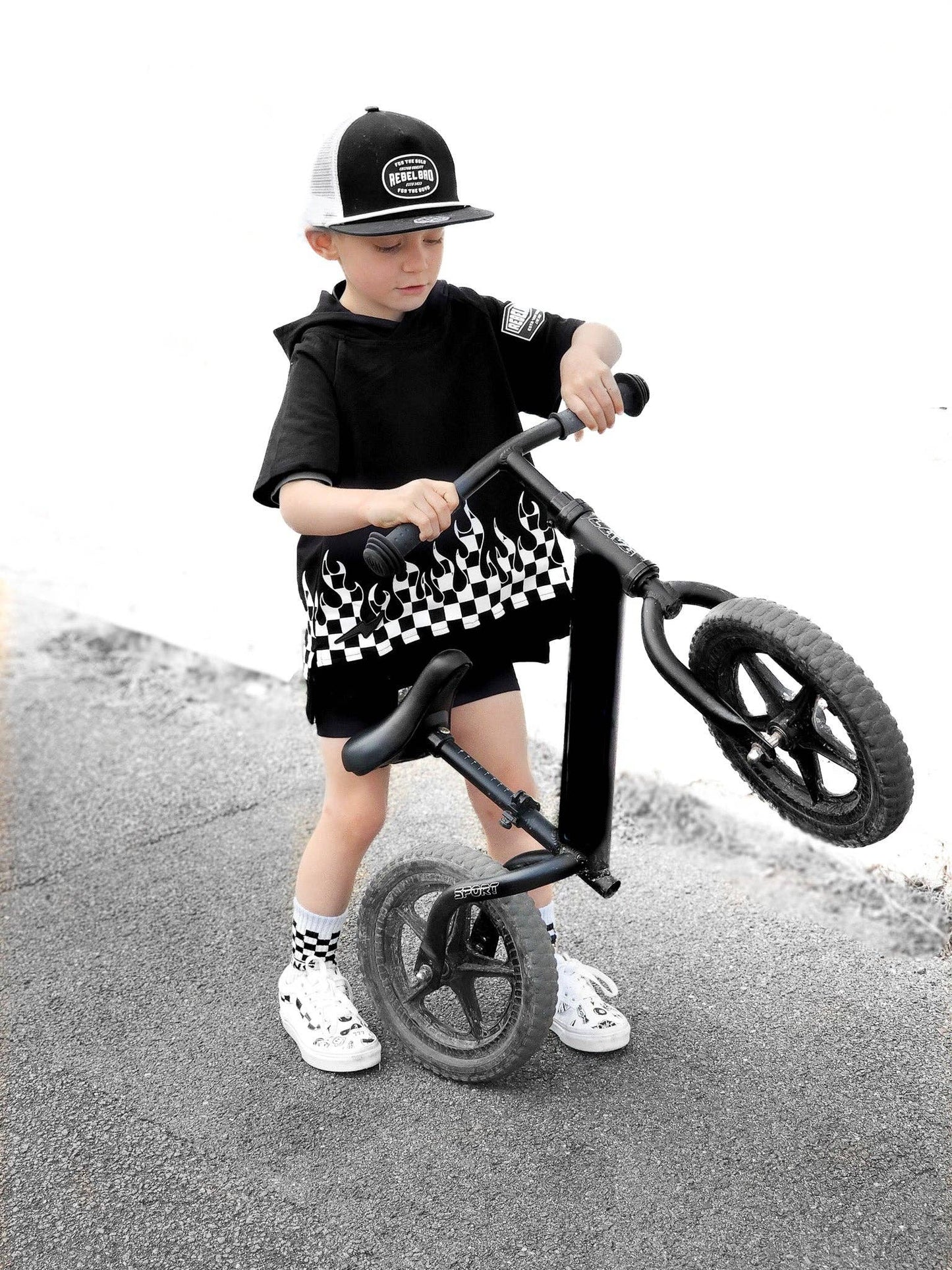 Short Sleeve Hoodie in Harley