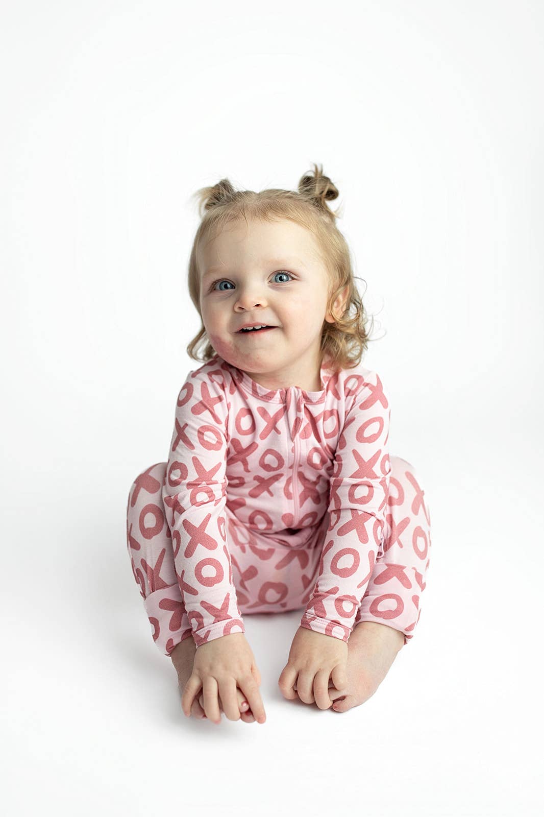 Valentine's Day XOXO Bamboo Newborn Zipper Pajamas Sleepers