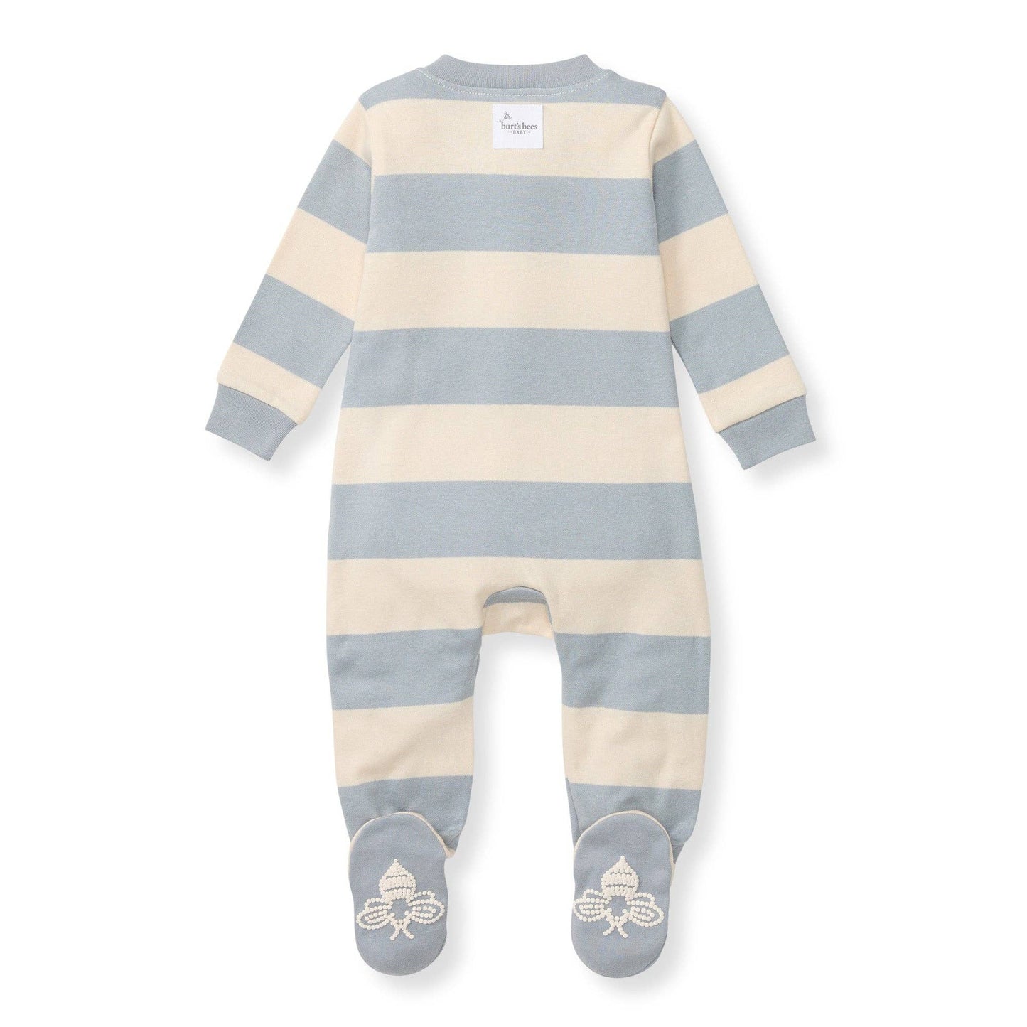 Rugby Stripe Organic Cotton Sleep & Play - Quarry