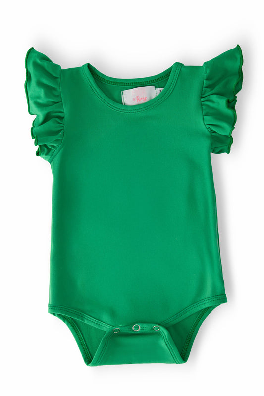Kelly Green S/S Flutter Bodysuit