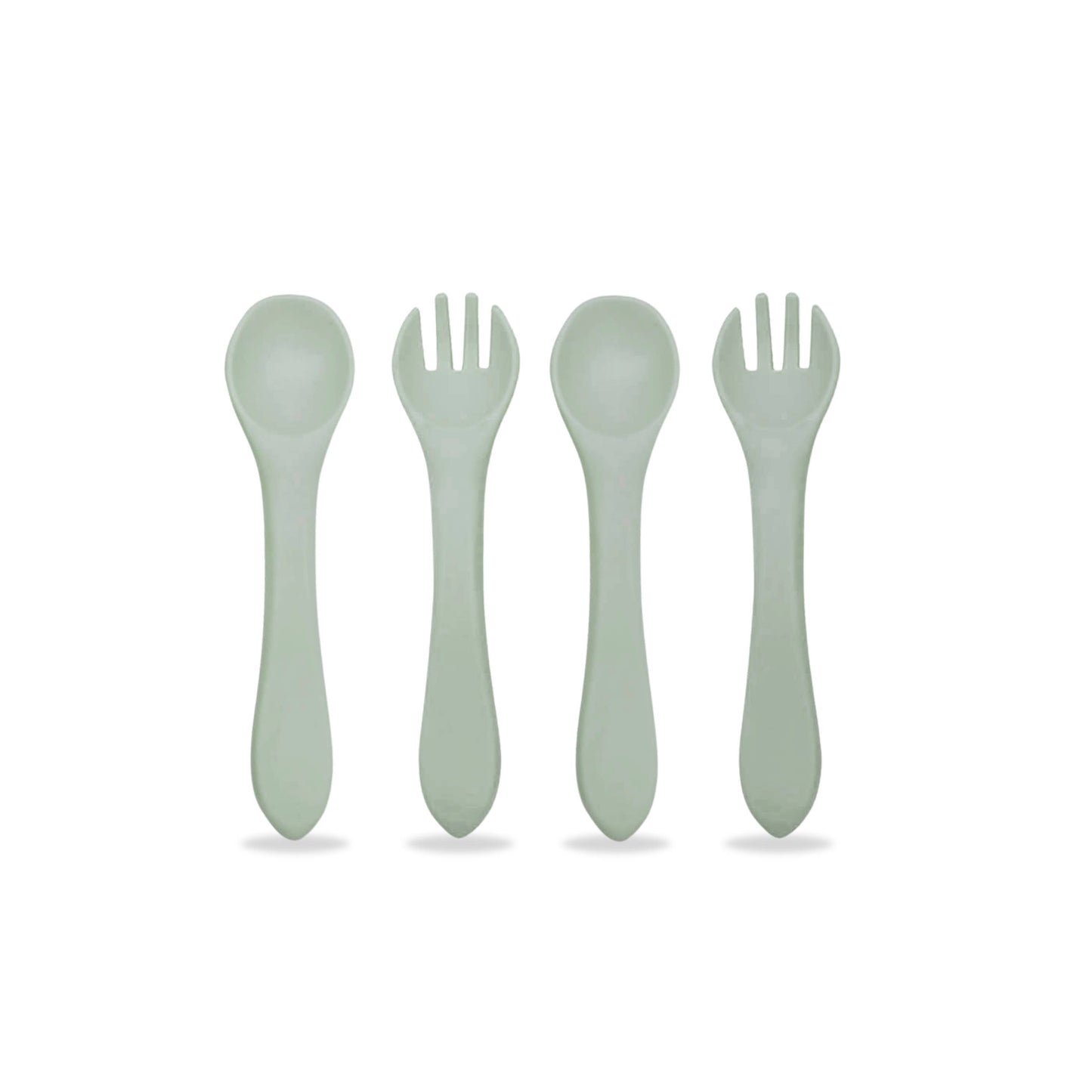 Baby Silicone Spoon & Fork Set (Pack of 4)