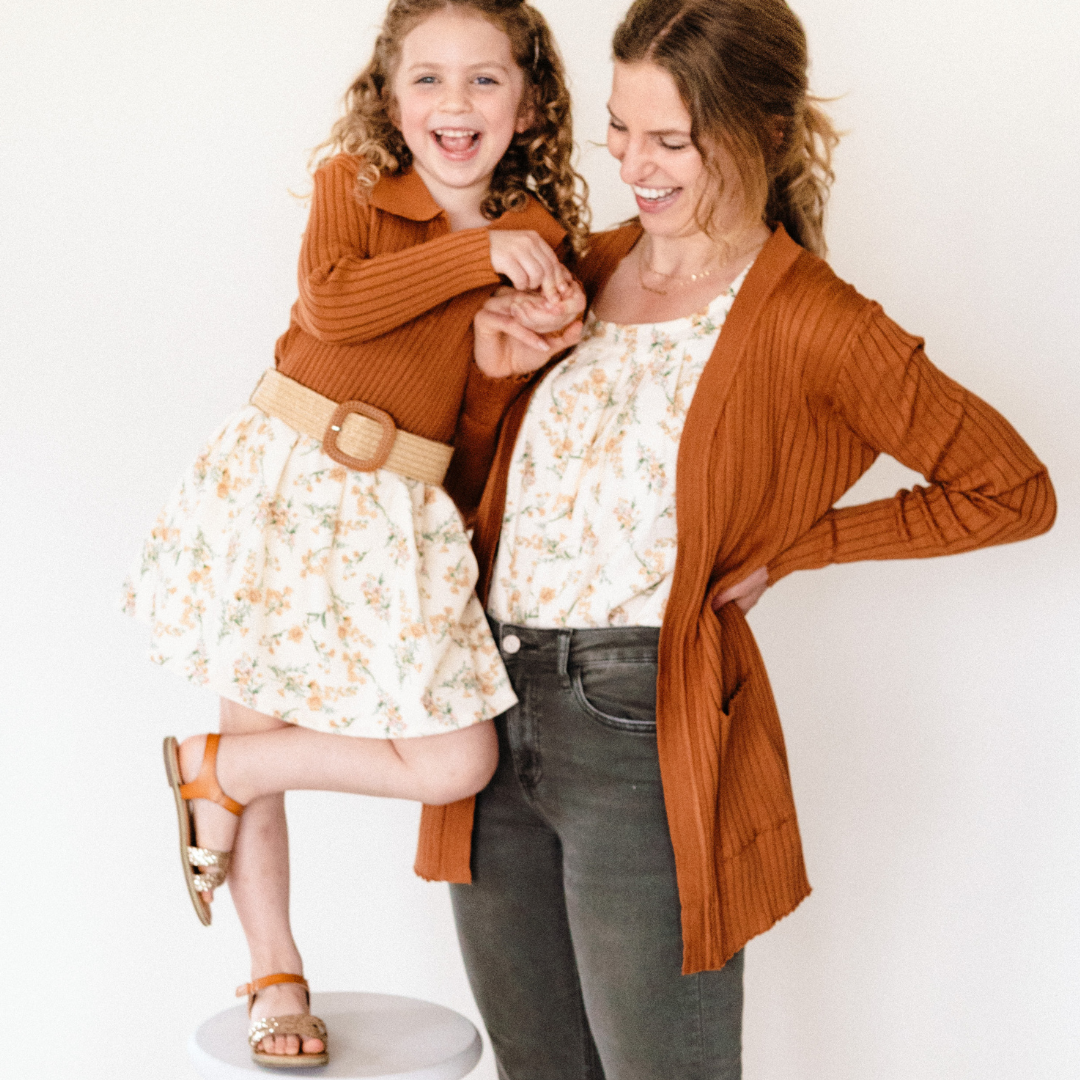 Light Cream Floral Skort - Child