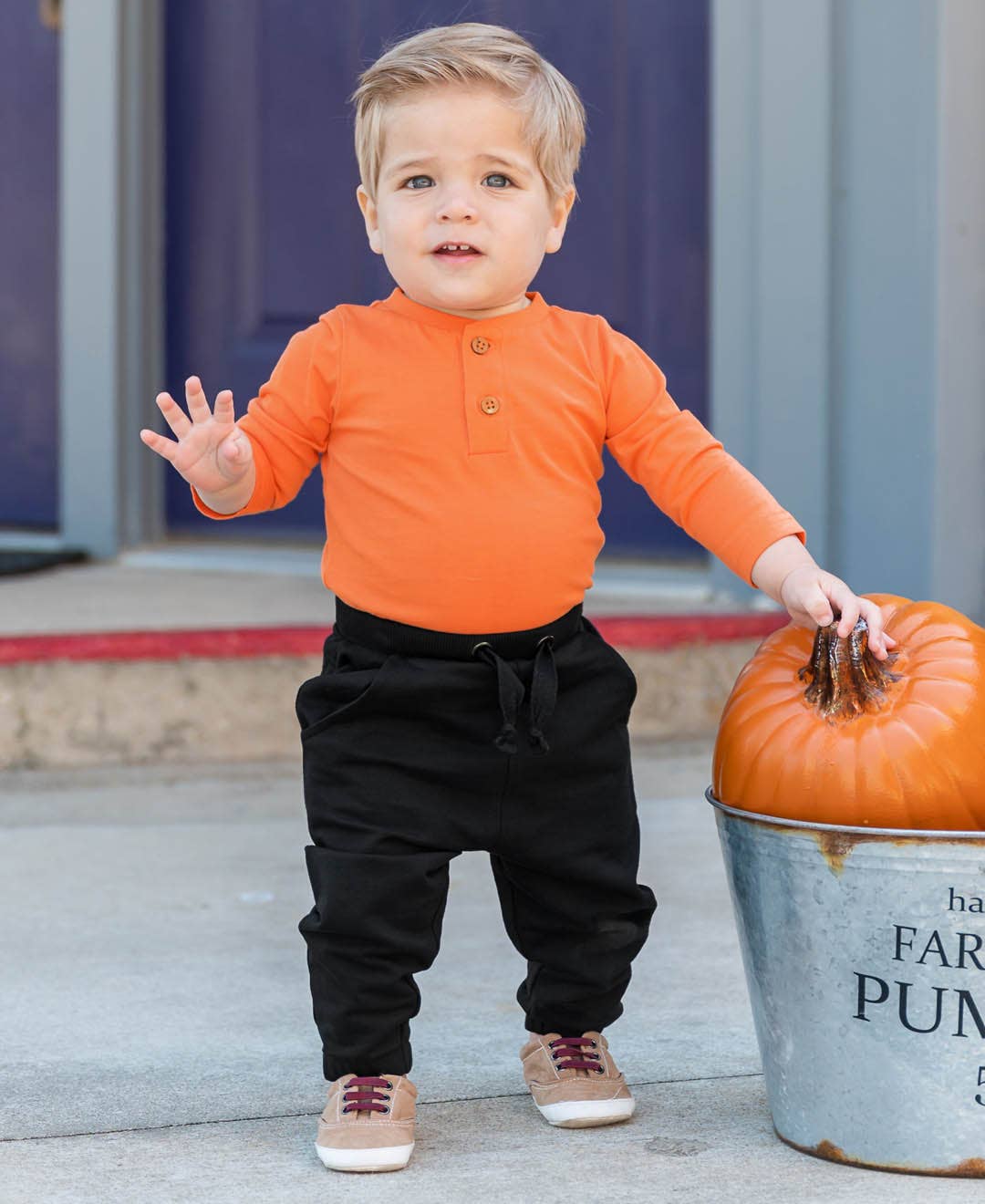 Boys Black Knit Joggers