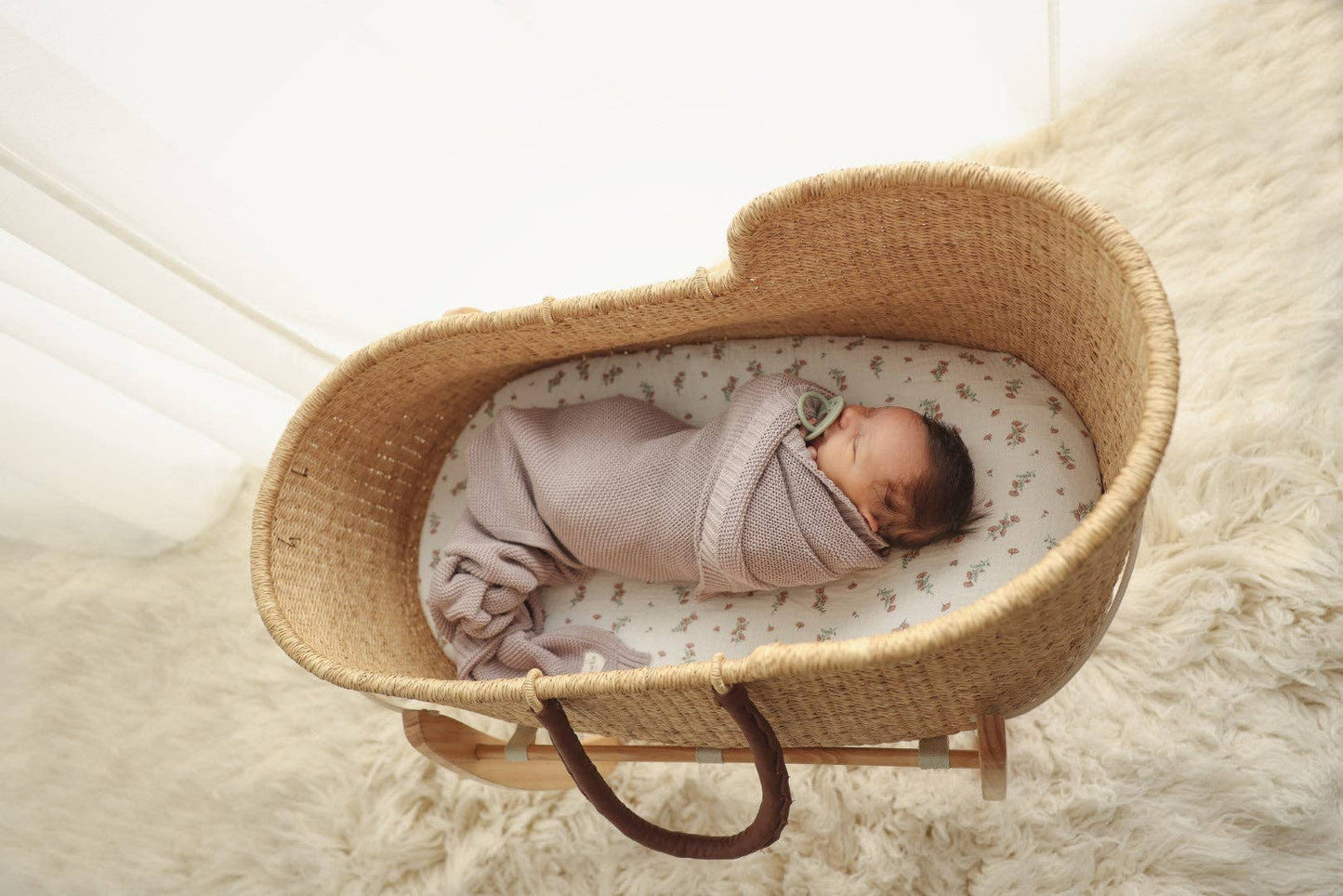 Heritage Knit 100% Organic Cotton Swaddle Baby Blanket