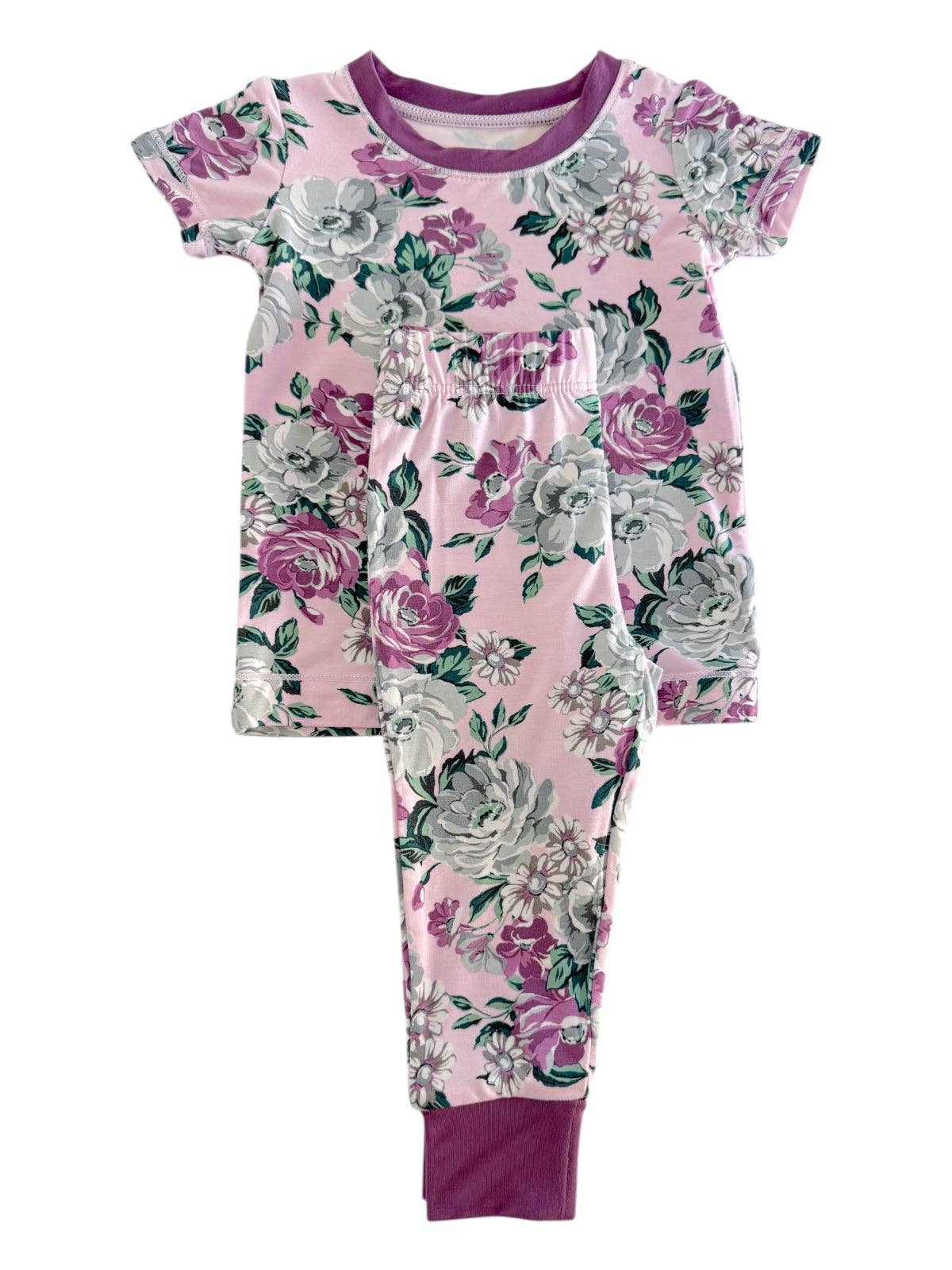 Short Sleeve 2-Piece Lounge Set, Blissful Blossoms