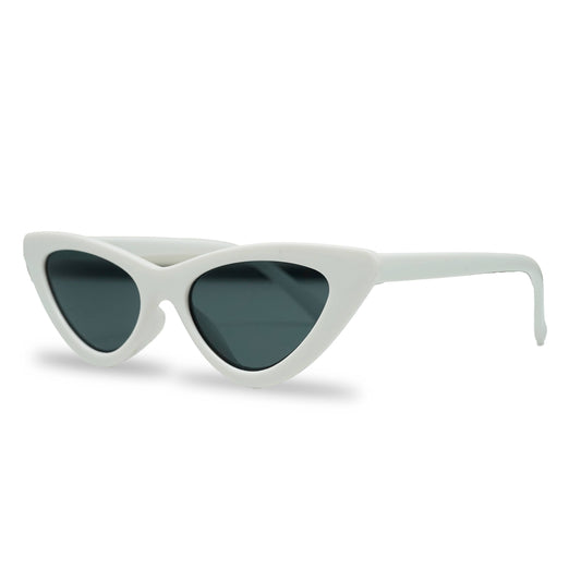 Kids Sunglasses - White (Narrow Cat-Eye)