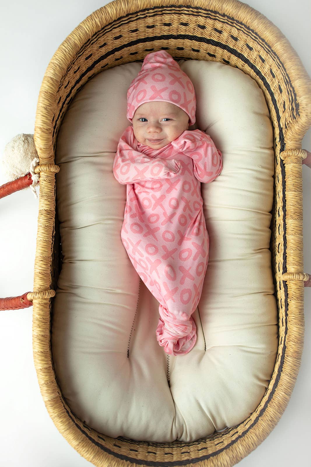 XOXO Love Valentine's Day Knotted Newborn Baby Gown