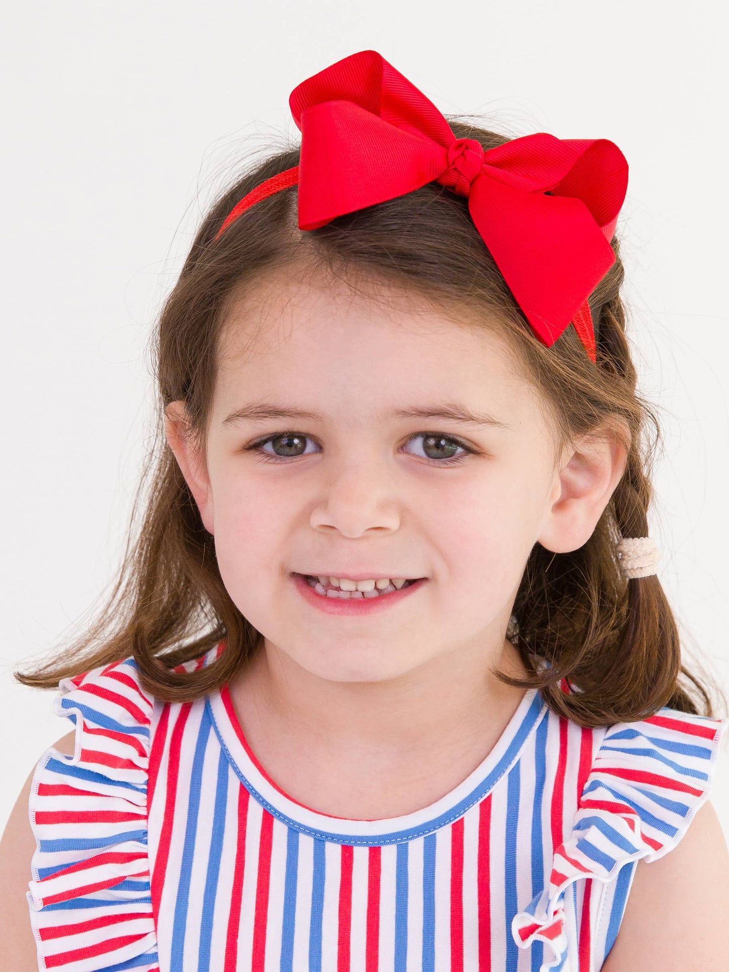 Girls Red Bow Headband