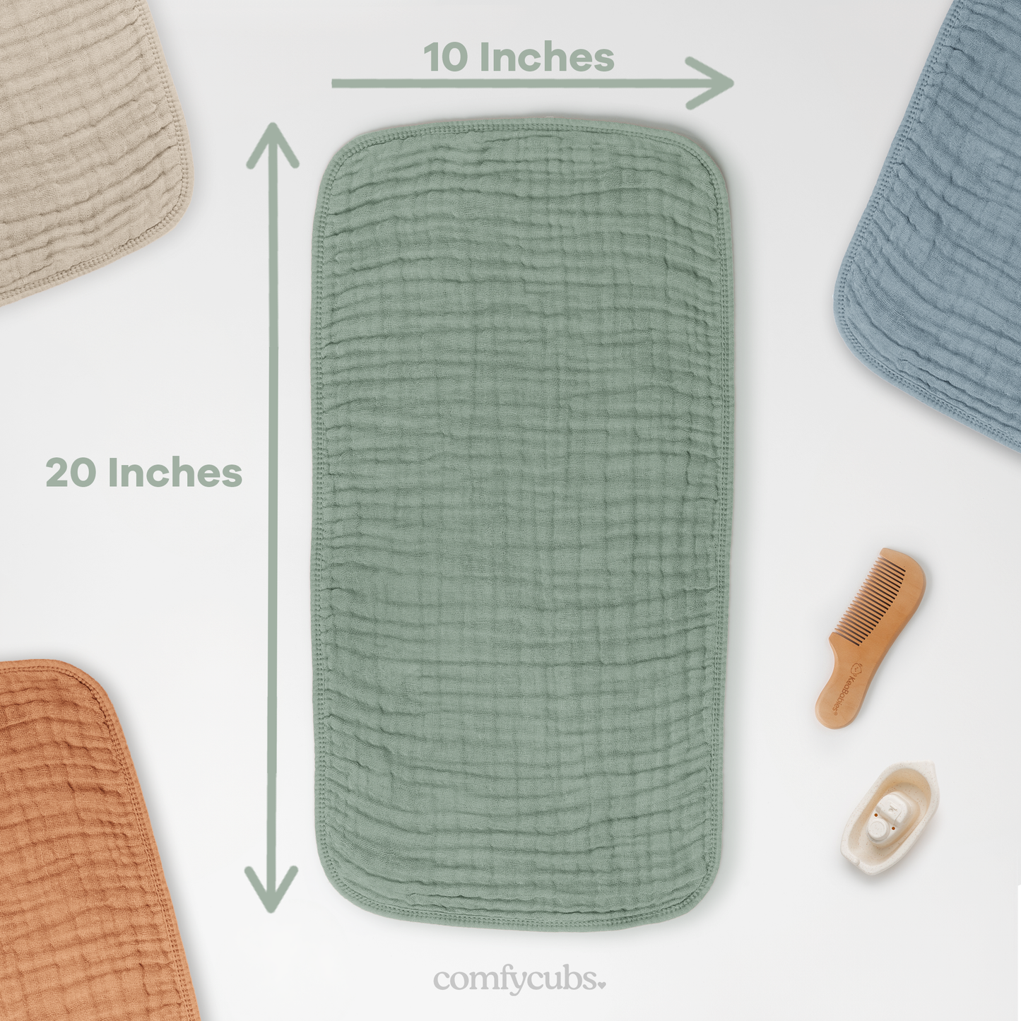 Muslin Burp Cloths by Comfy Cubs