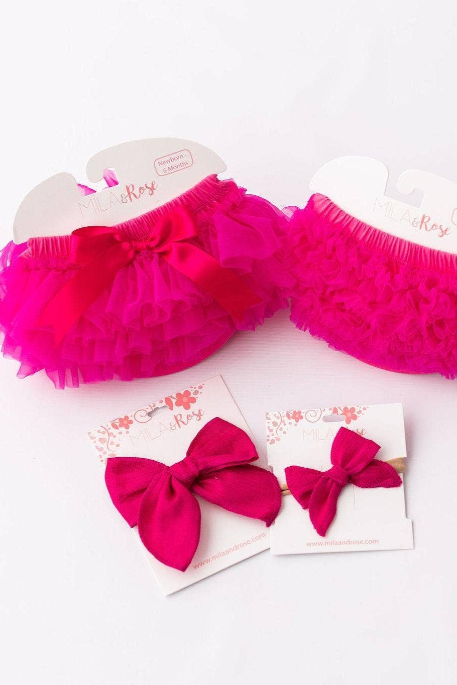 Classic Hair Bow - Fuchsia