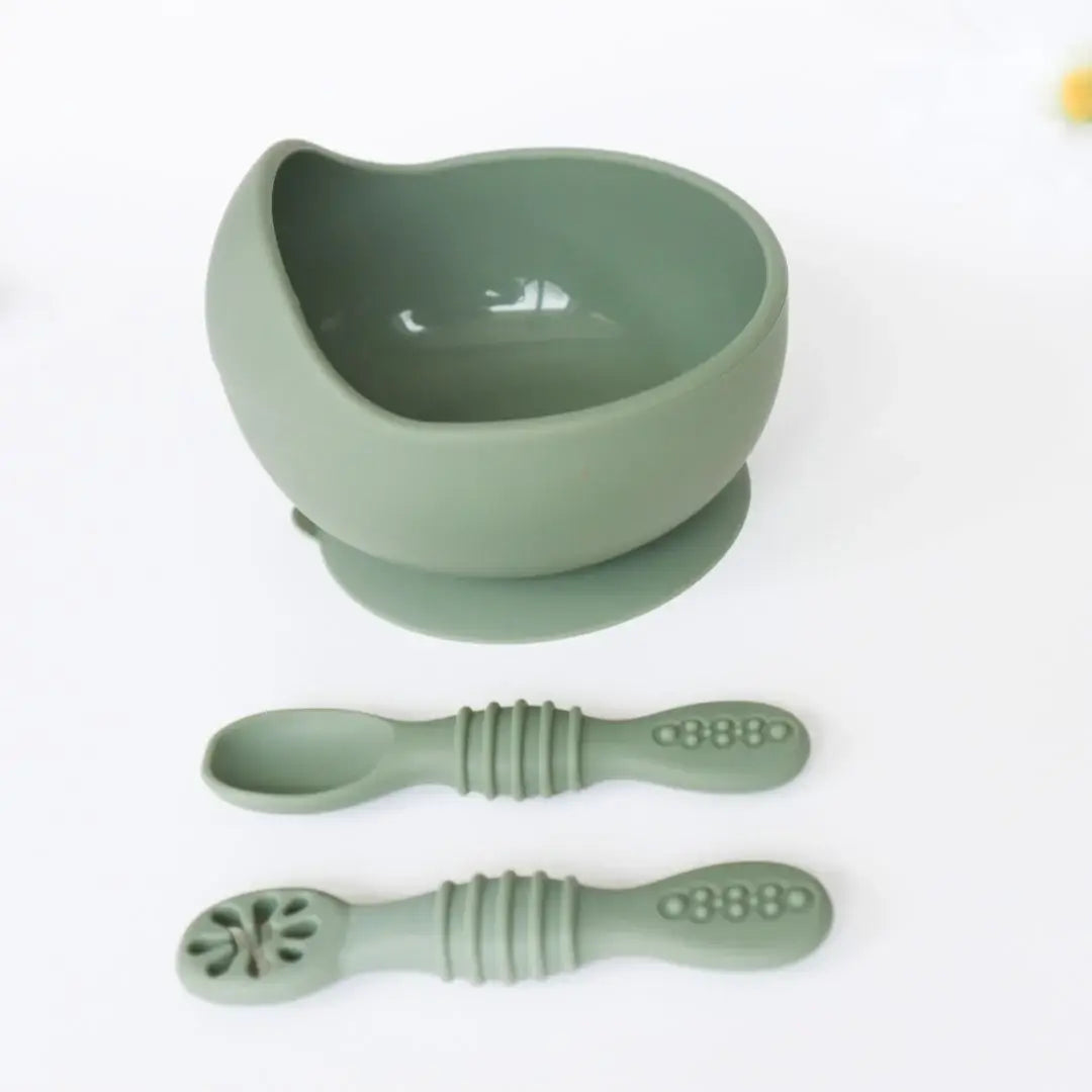 Infant Training Spoons for Self Feeding - Sage