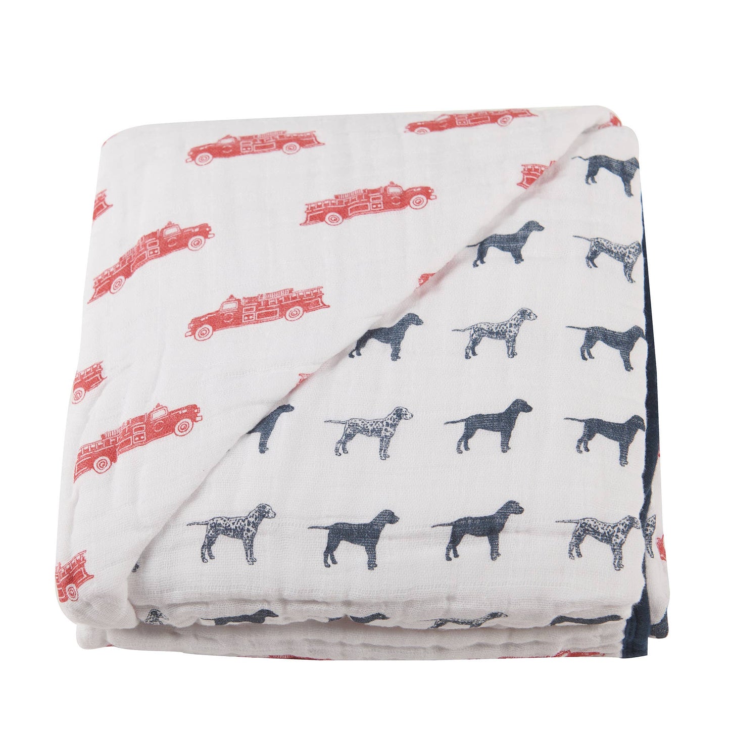 Fire Truck and Dalmatian Newcastle Blanket; Cotton