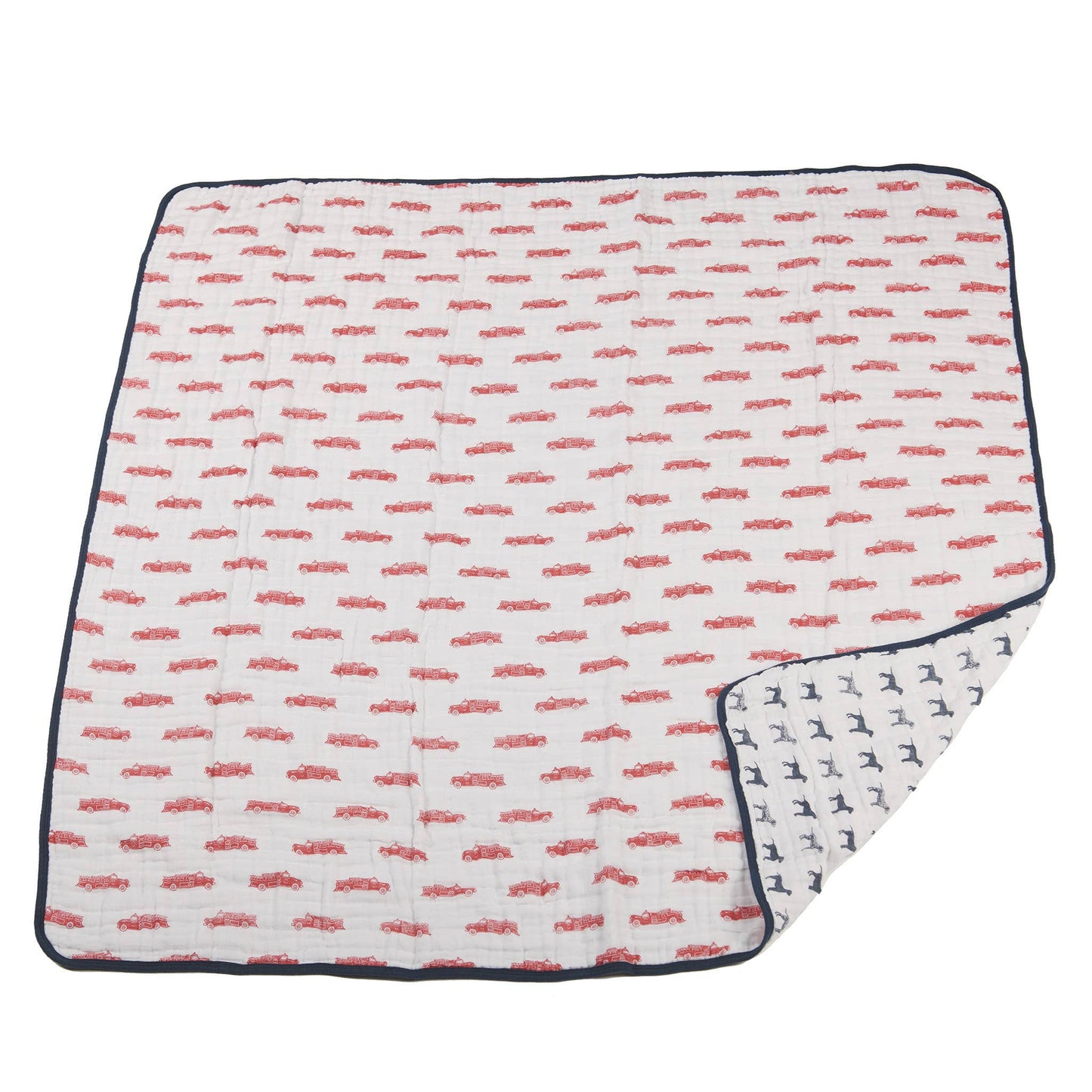 Fire Truck and Dalmatian Newcastle Blanket; Cotton