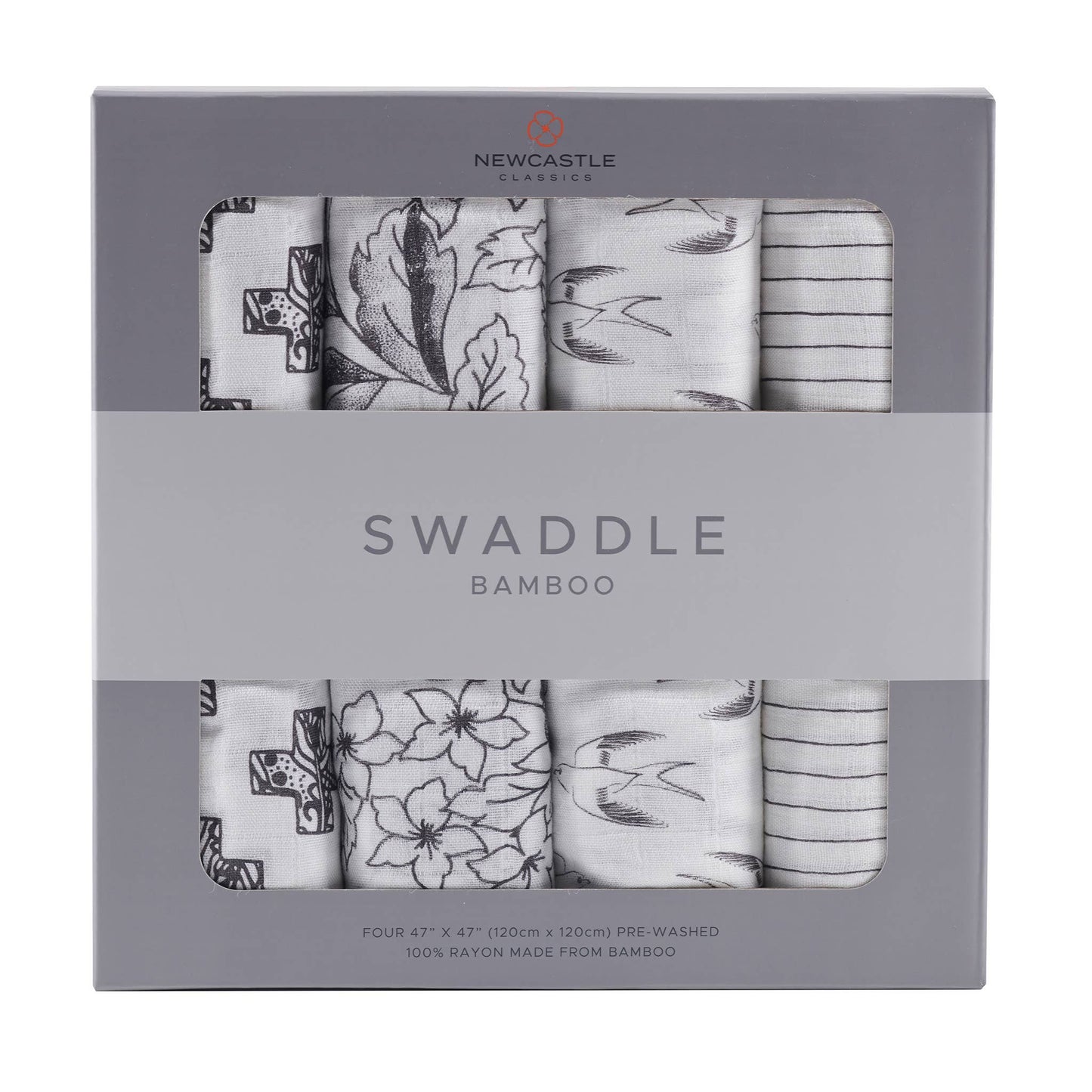 Monochrome Swaddle 4-Pack