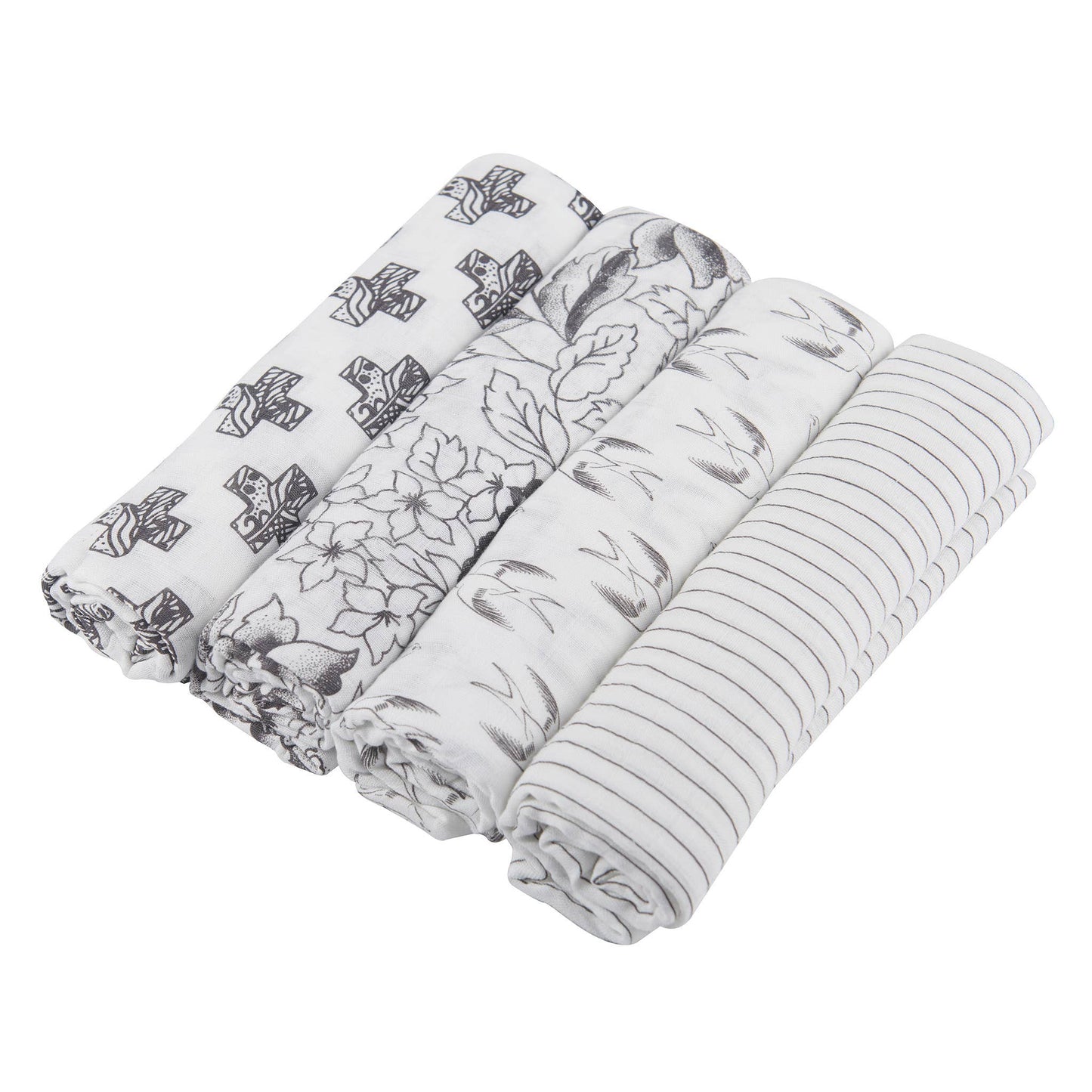 Monochrome Swaddle 4-Pack