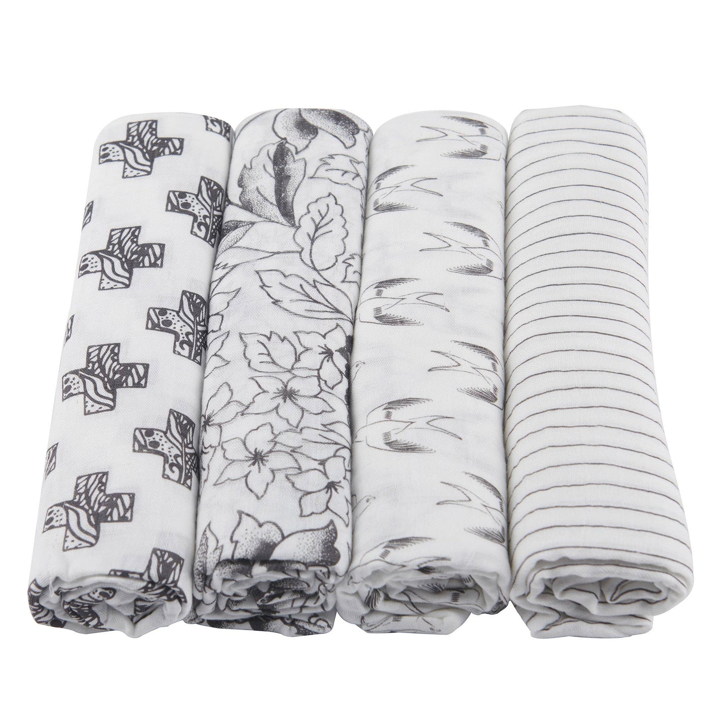 Monochrome Swaddle 4-Pack