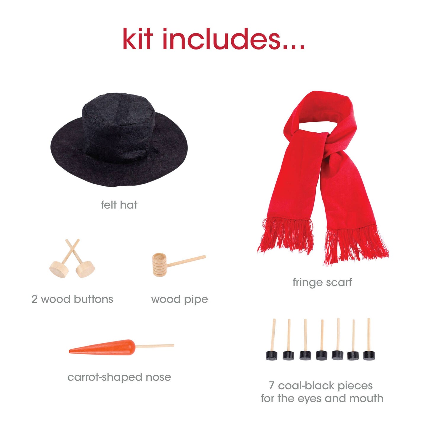Build Your Own Snowman Christmas & Holiday Kit, DIY Kit