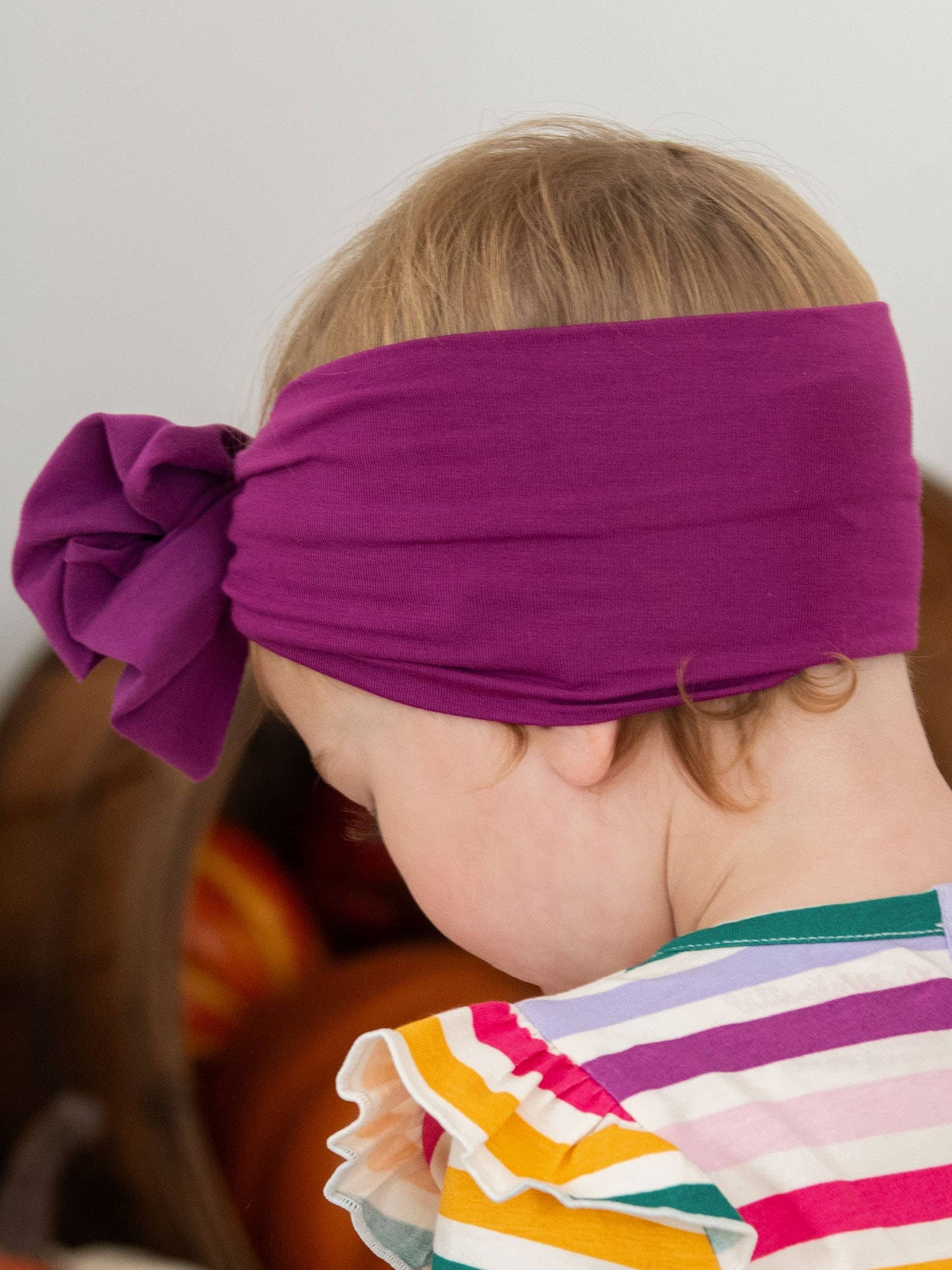 Girls Plum Tart Big Bow Headband