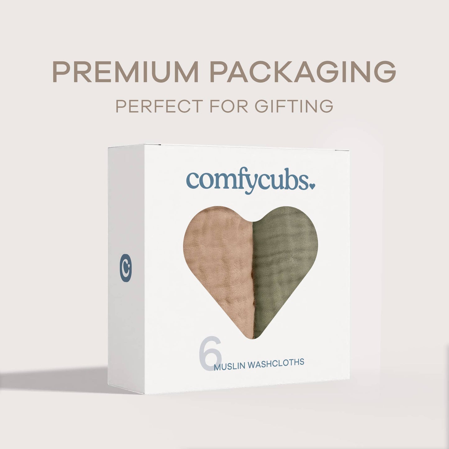 Baby Washcloths 100% Muslin Cotton by Comfy Cubs