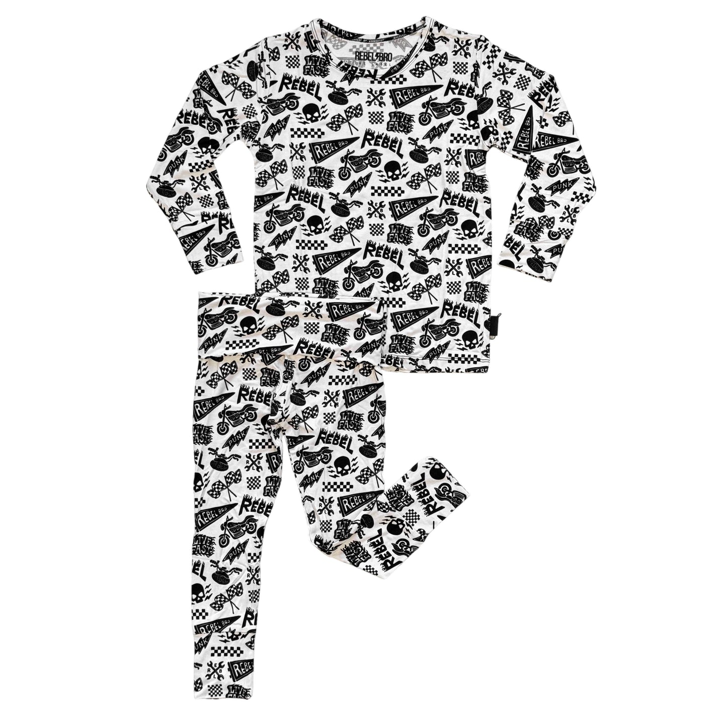 Bamboo Two Piece Set in Live Fast