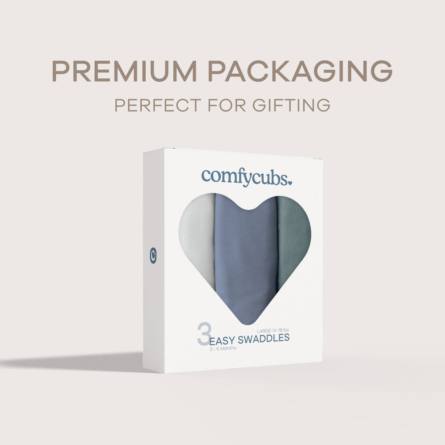 Baby Easy Swaddle Blankets - Pack of 3 by Comfy Cubs
