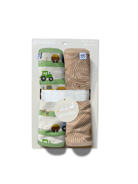 Farm Stripes Burp Cloth Set