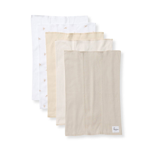Golden Bee Organic Cotton Burp Cloths 5 Pack