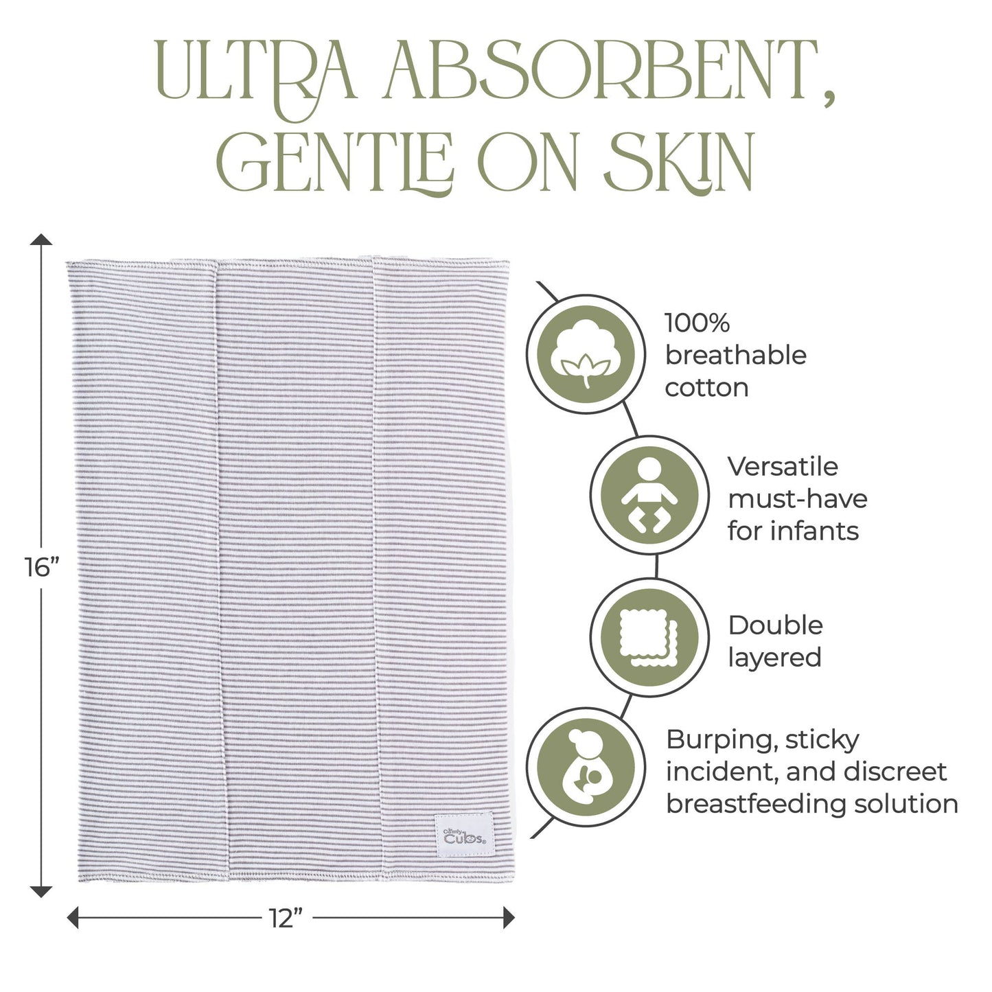 Cotton Burp Cloths by Comfy Cubs