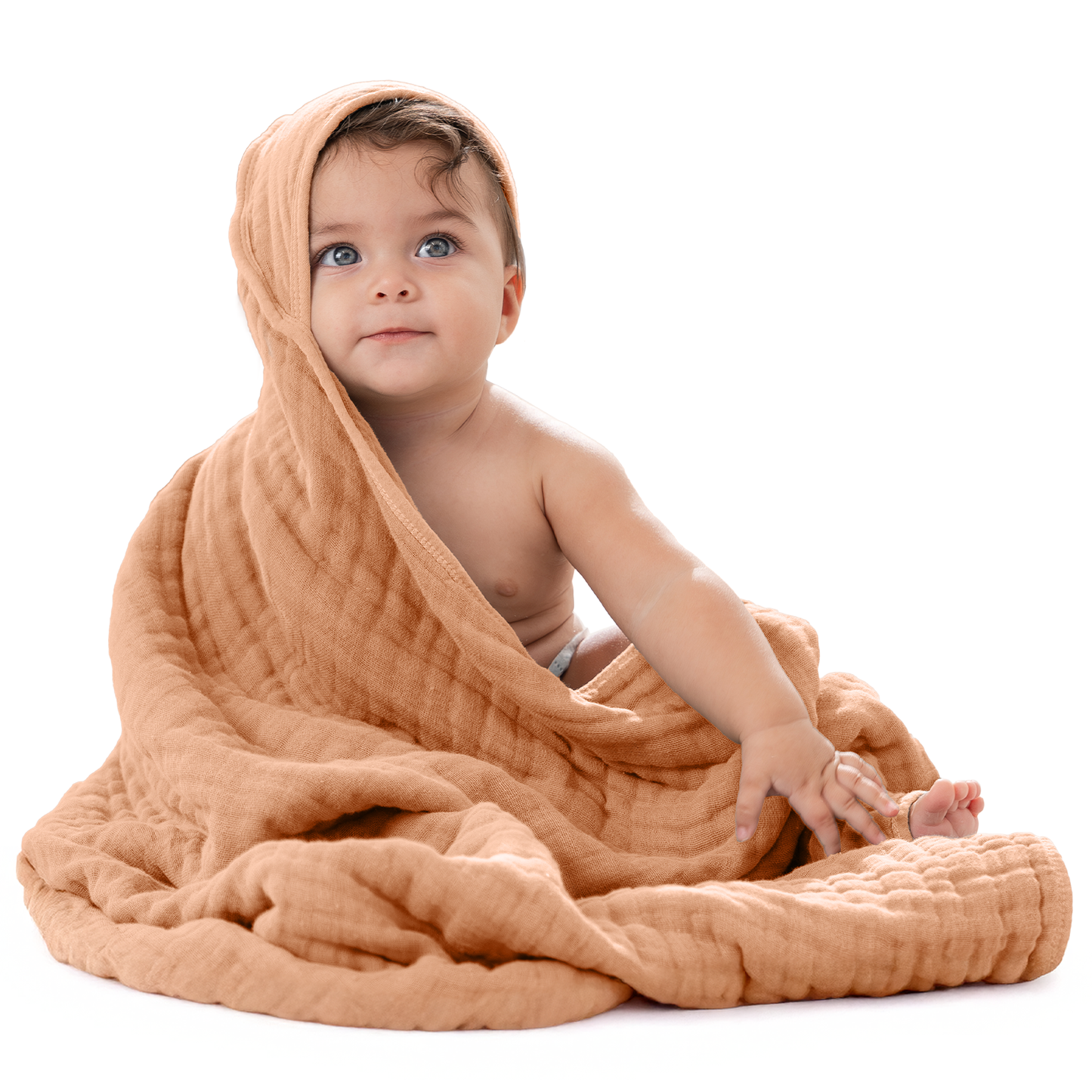 Hooded Baby Towels 6 Layer Muslin Cotton Towel for Kids