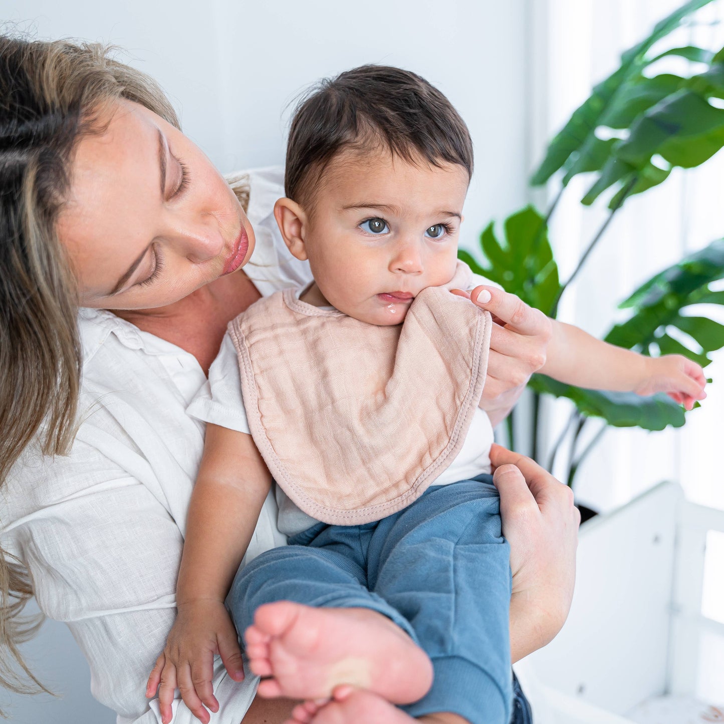 Muslin Cotton Baby Bibs Adjustable Size by Comfy Cubs