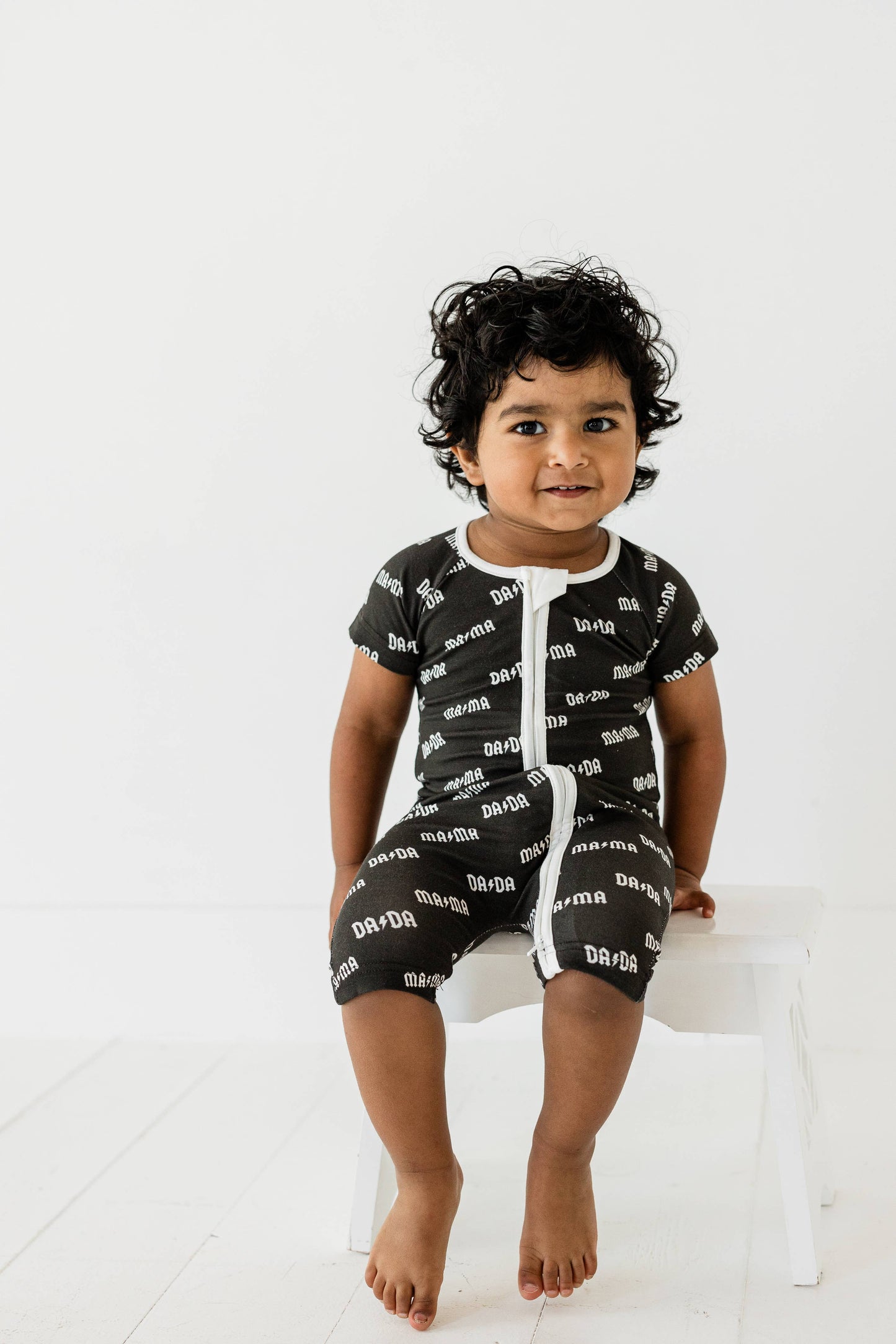 Summer Boys Shortie Romper - Lightning Bolts