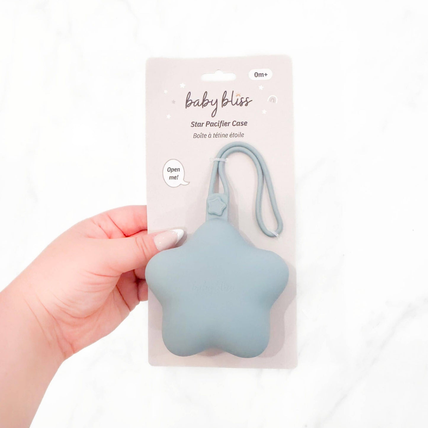 Star Pacifier Holder Case - Dusty Teal