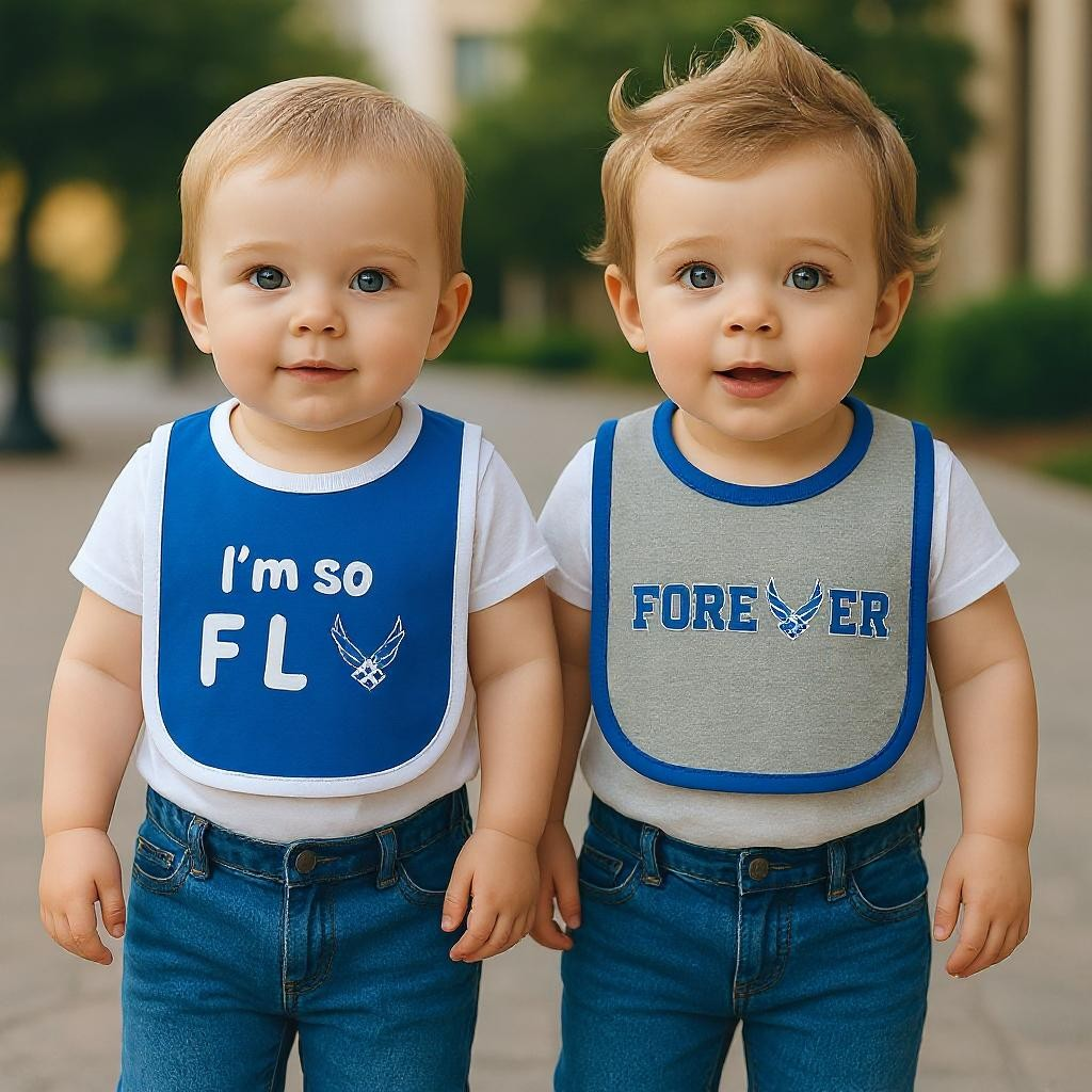 Air Force Cotton Baby Bibs 2pk